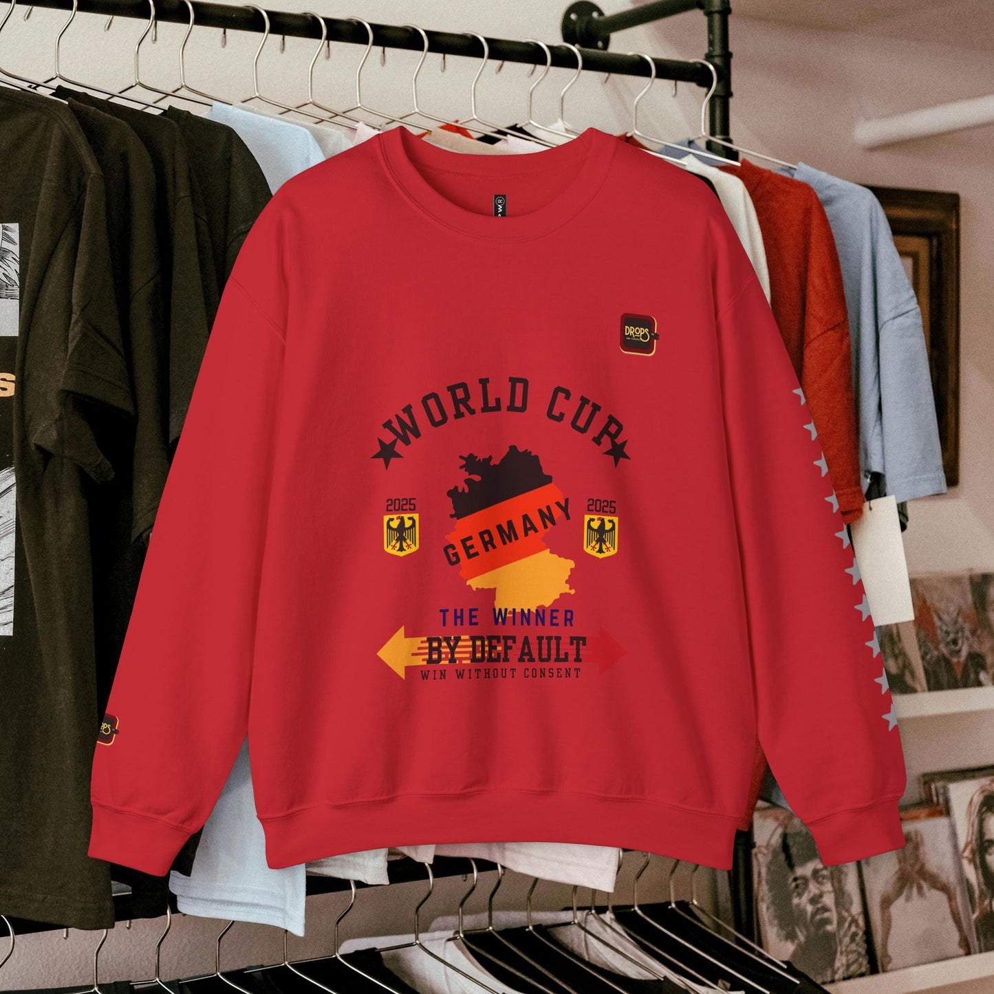 Unisex Sweatshirt_ N7+ Series USSS PT2WW001_ Germany The Winner by Default_ Limited Edition by WesternWaves: