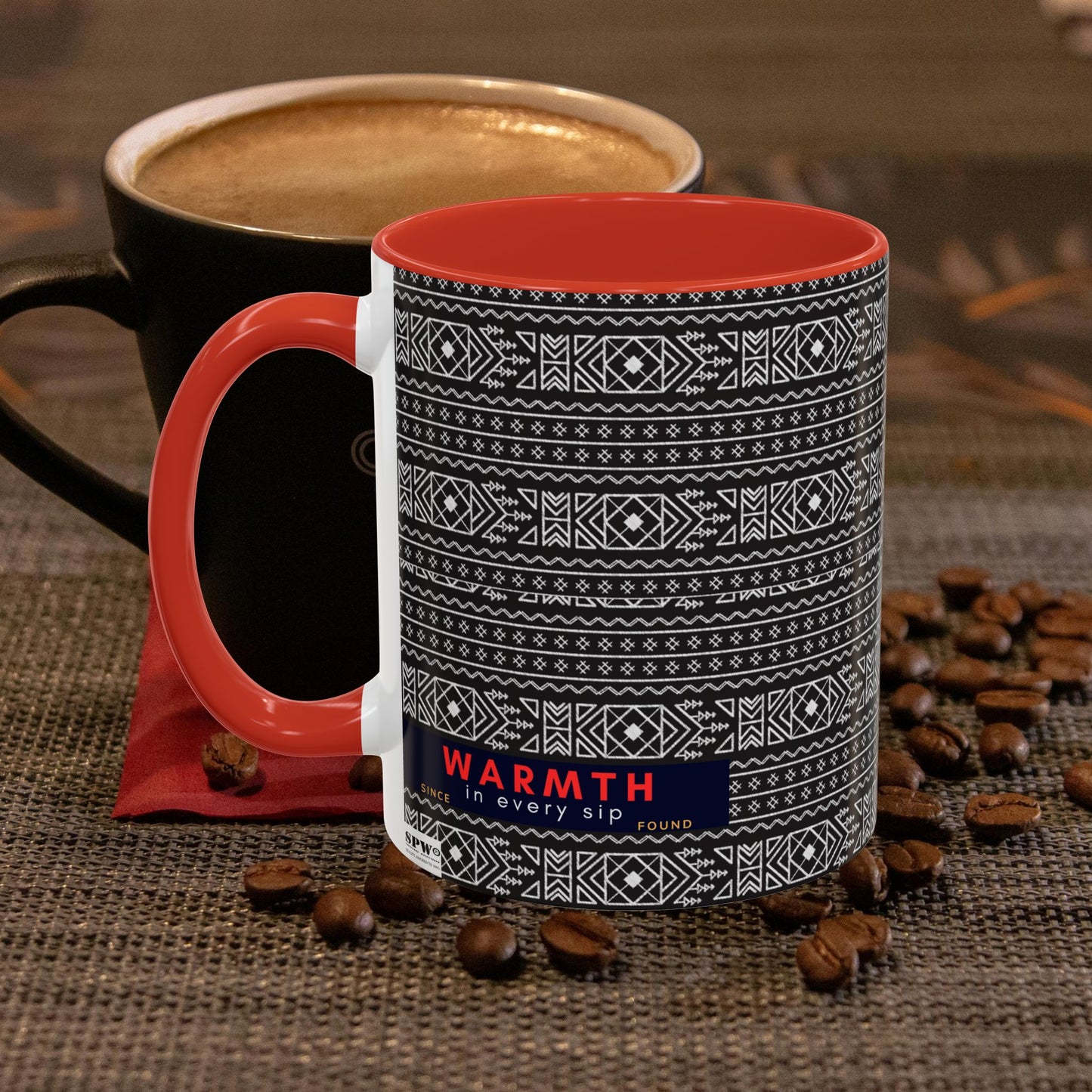 Accent Coffee Mug 11, 15oz_ N2 Series ACM11OZ PT2WW007_ Vibrant Limited Edition Design by WesternWawes: