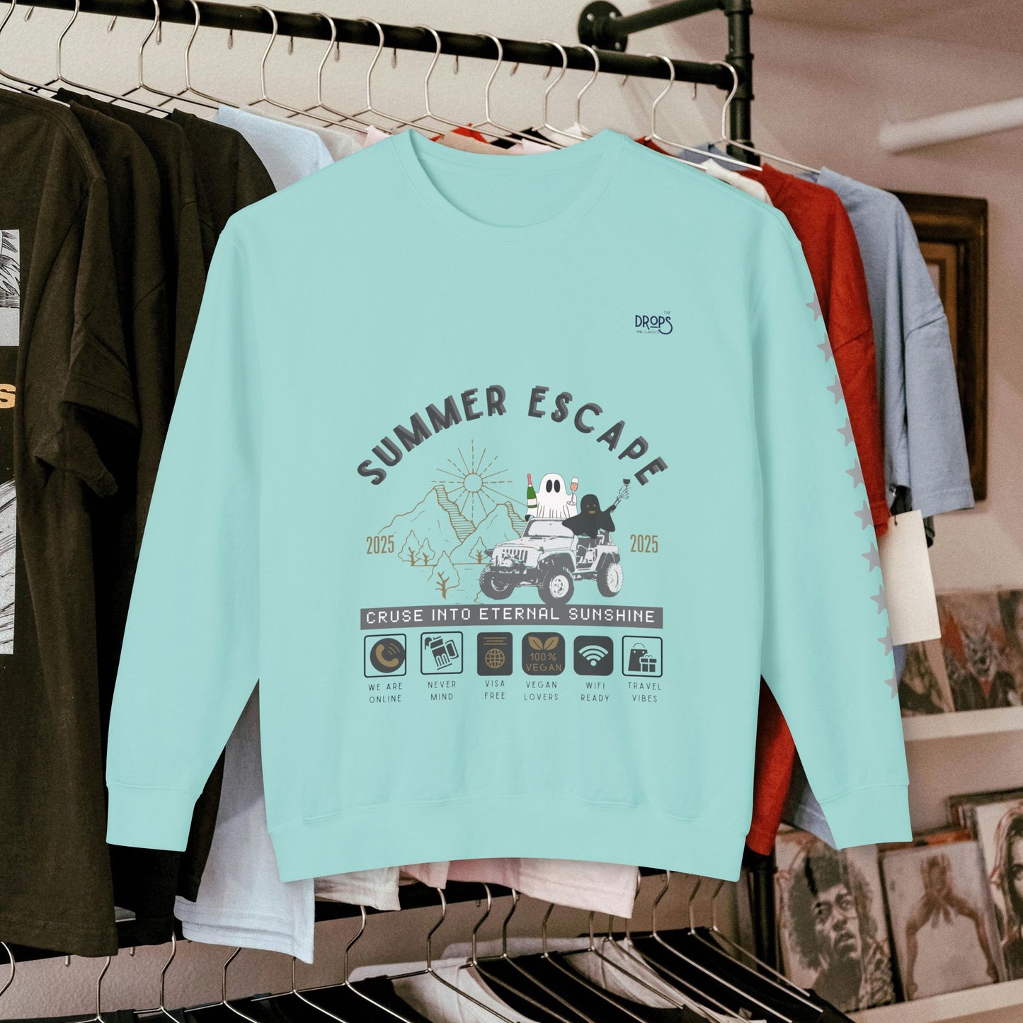 Unisex Summer Escape Crewneck Sweatshirt - Cruise into Eternal Sunshine_ 10 May 2025_ 001