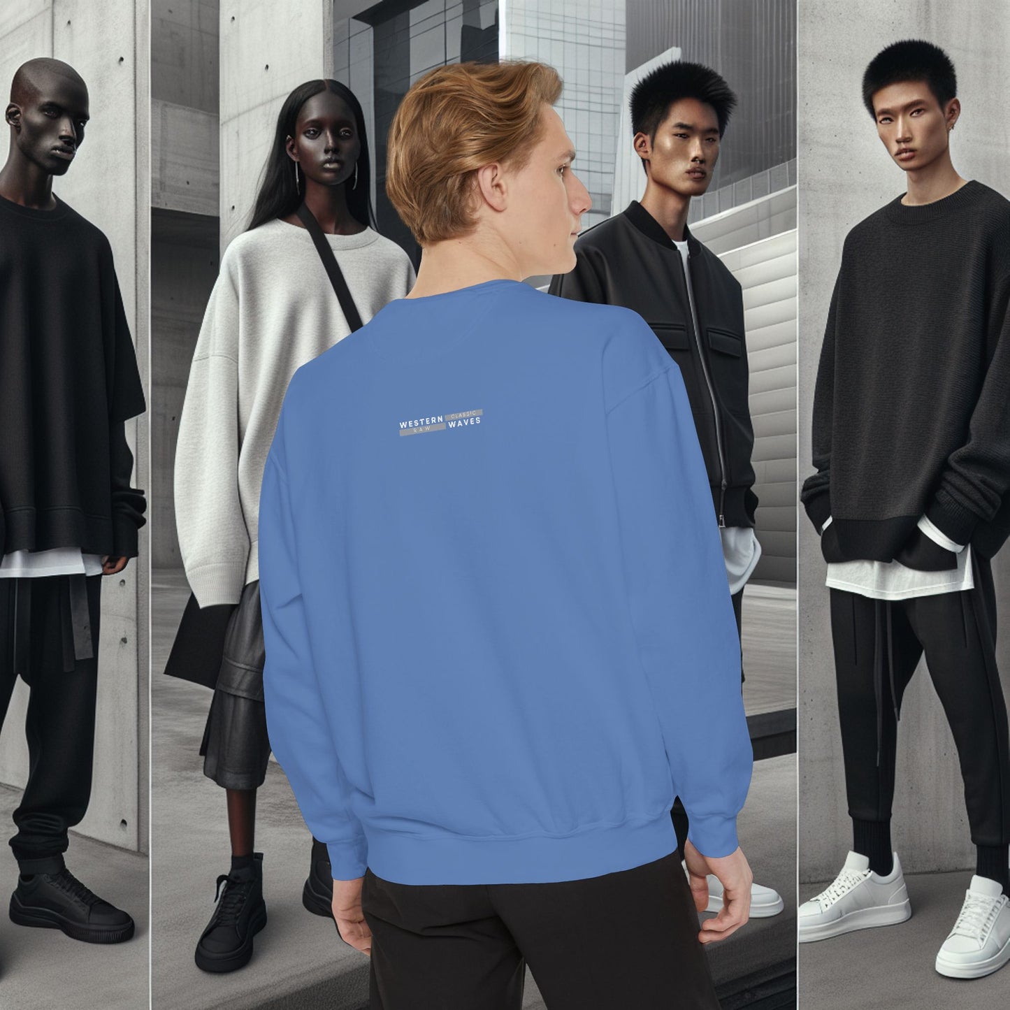 Unisex Garment-dyed Sweatshirt_ Series UWD 063_ Limited Edition Cozy Apparel for Adventurers by WesternWaves: