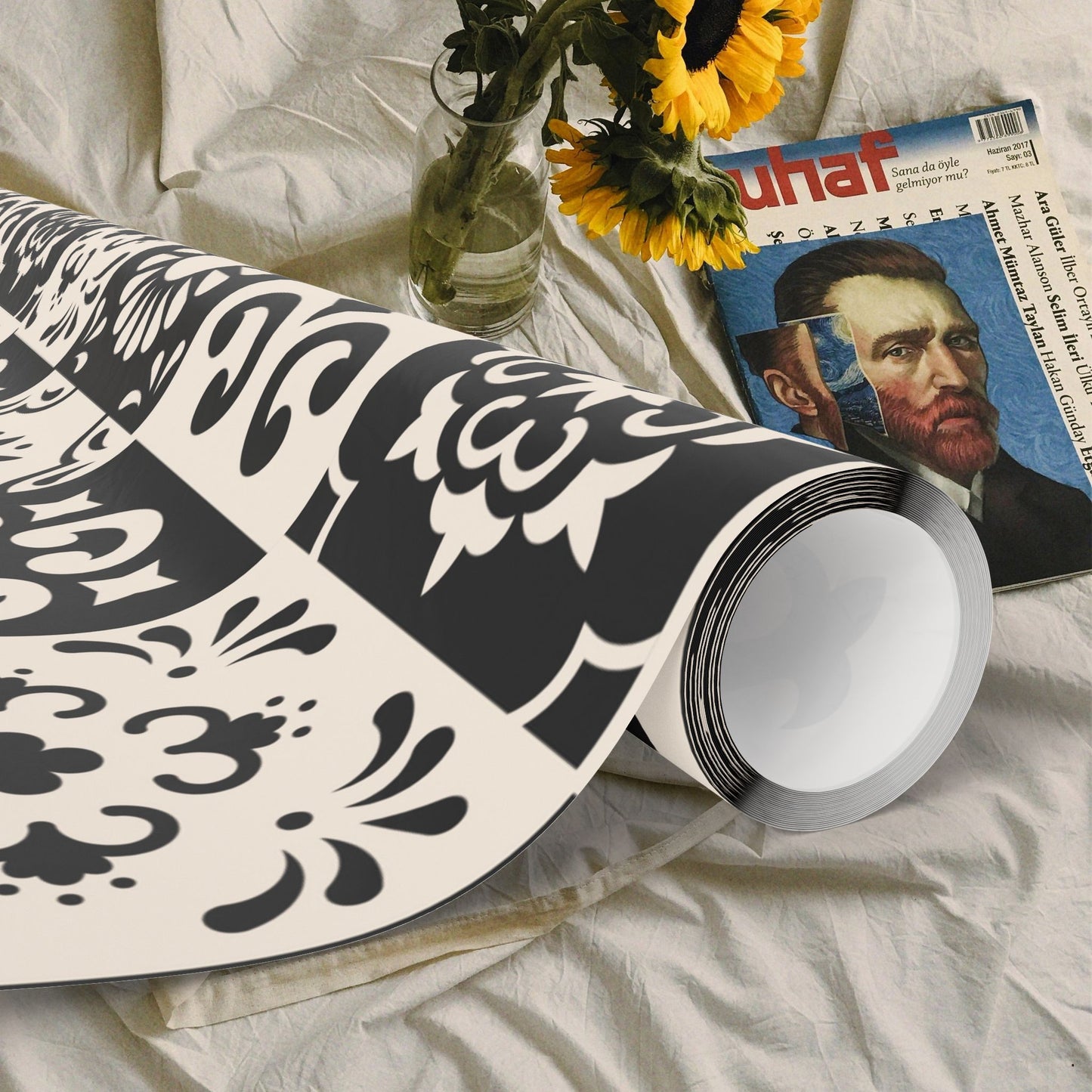 Wrapping Papers - Elegant Black Pattern - Perfect for Gift Giving and Special Occasions_ N6+ Series WPEPG PT2WW003_ Limited Edition by WesternWaves: