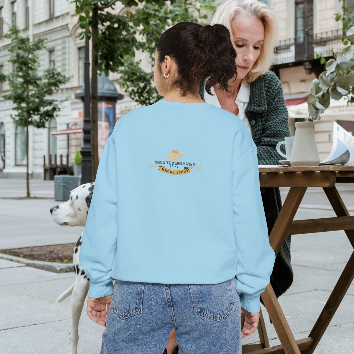 Unisex Garment-Dyed Sweatshirt _ N3+ Series GDSS PT2WW001_ Limited Edition of Both Fashion & Comfortby WesternWaves: