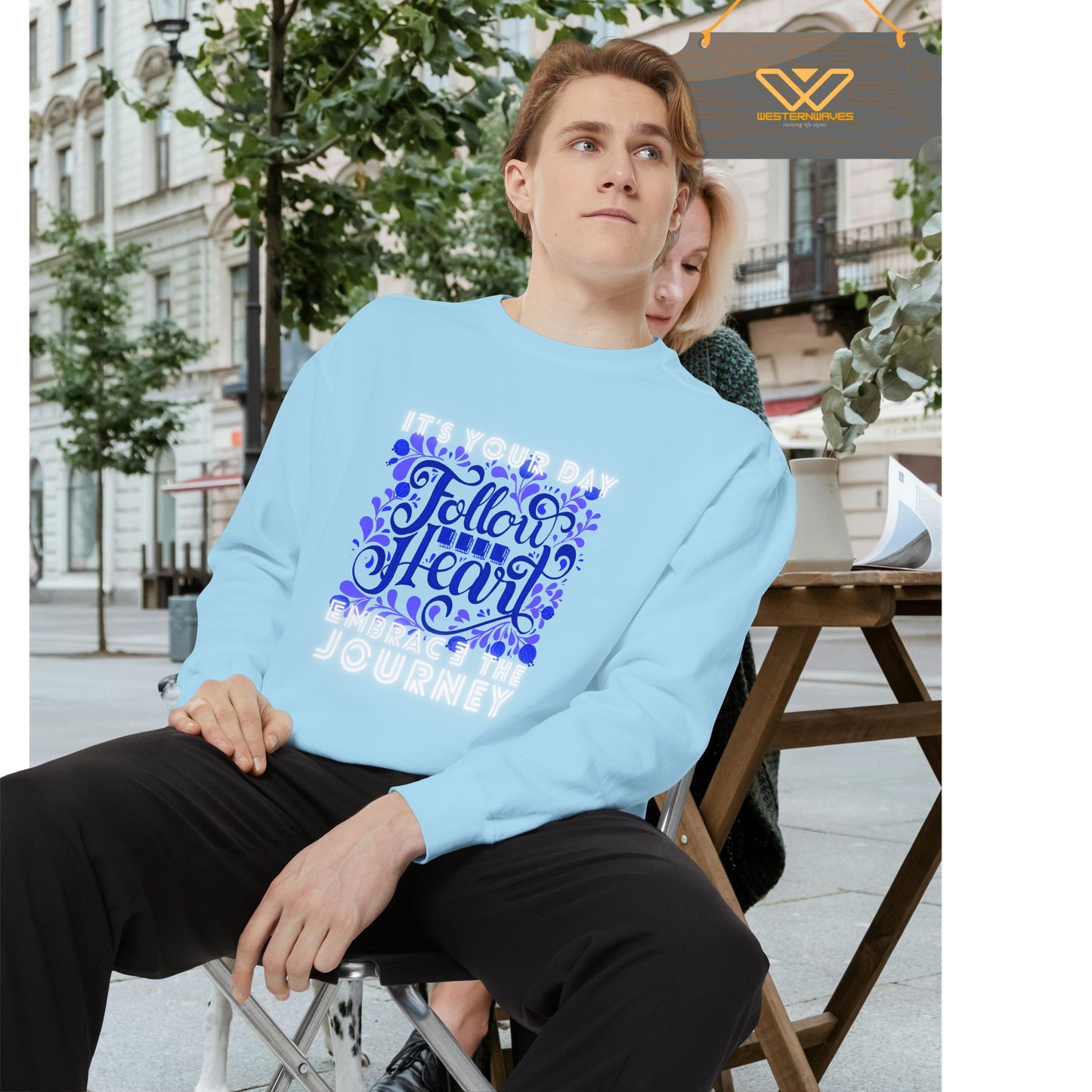 Unisex Garment-Dyed Sweatshirt_ N3+ Series UGDSS PT2WW002_ Limited Edition by WesternWaves_