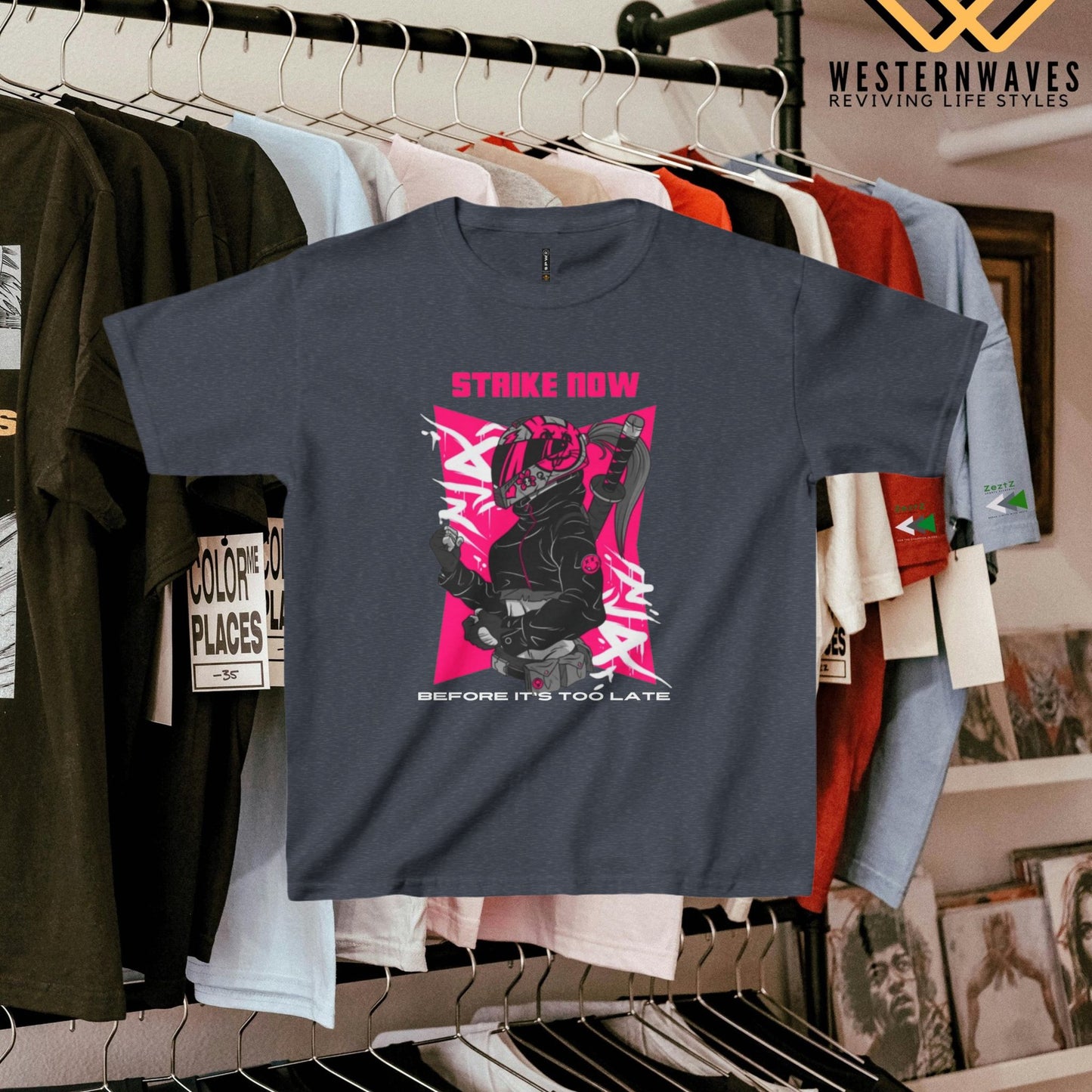 Kids Heavy Cotton™ Tee_ N2+ Series KHCT PT2WW003_ Limited Edition Durable Comfort for Every Adventure by WesternWaves: