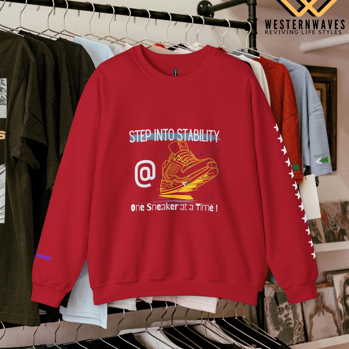 Unisex Heavy Blend™ Crewneck Sweatshirt_ N3+ Series UHBCSS PT2WW033_ Limited Edition Pure Luxury By WesternWaves: