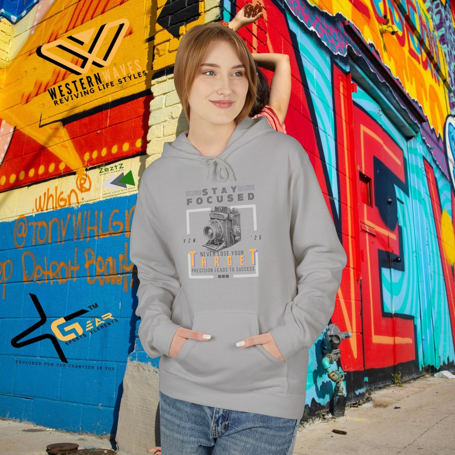 Unisex Midweight Softstyle Fleece Hoodie_ N3+ Series USMWSSFH PT2WW006_ Limited Edition Luxuriously Soft 100% Cotton Face by WesternWaves: