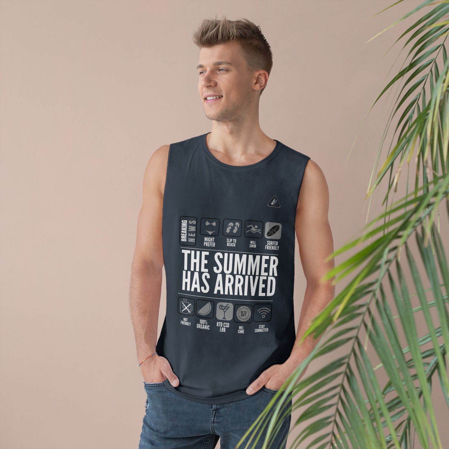 Unisex Summer Vibes Tank Top - 'The Summer Has Arrived' – Organic Cotton_ 09 May 2025_ 001