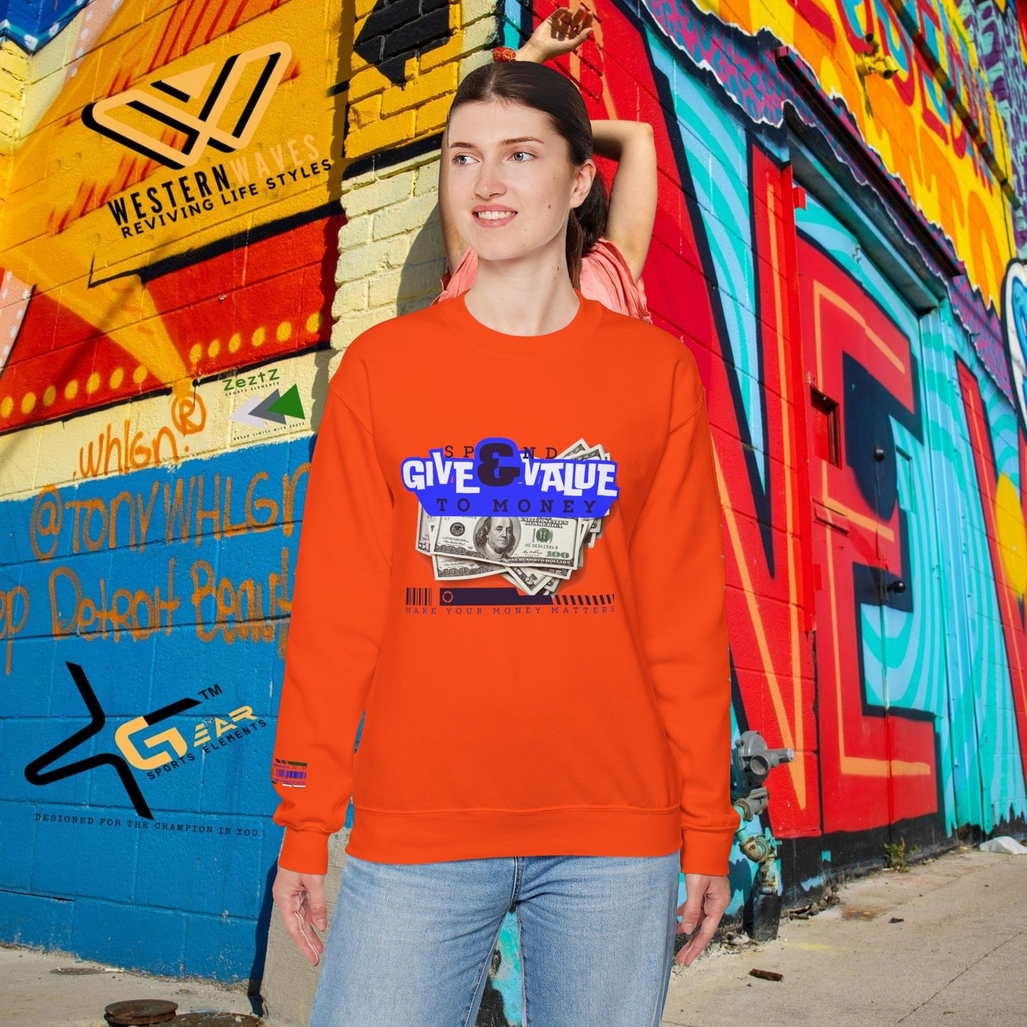 Unisex Heavy Blend™ Crewneck Sweatshirt_ N3+ Series UHBCSS PT2WW036_ Limited Edition Pure Luxury By WesternWaves: