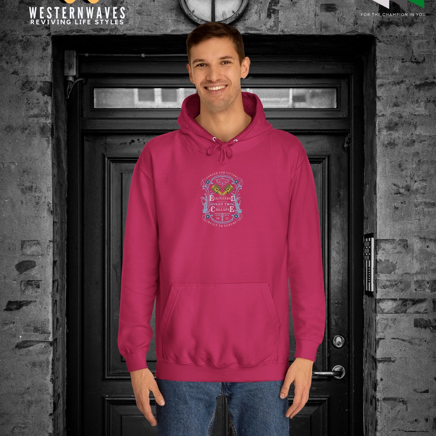 Unisex College Hoodie_ N3+ Series SCH PT2WW004_ Limited Edition Timeless Unisex Design by WesternWaves: