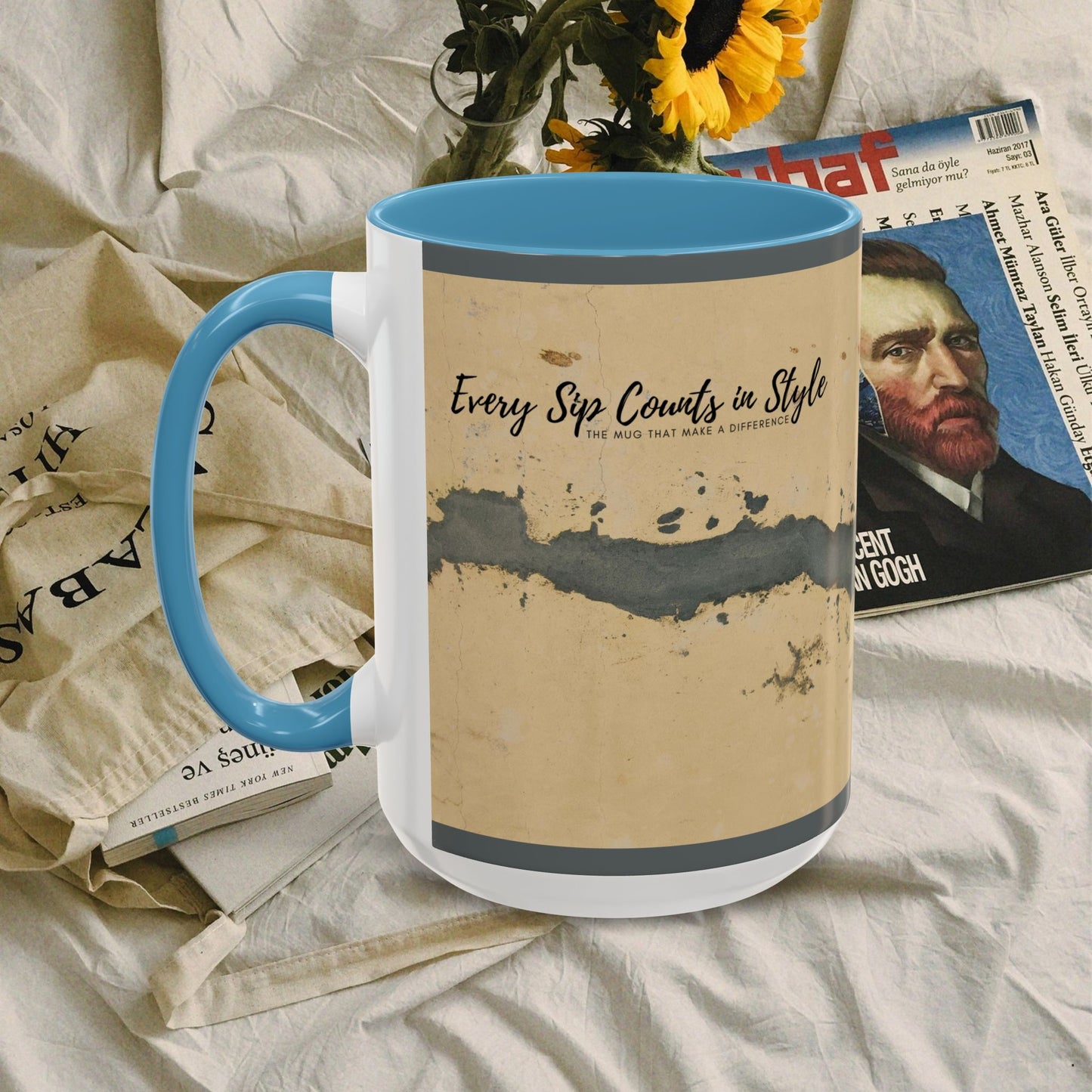 Accent Coffee Mug (11, 15oz) _ N3+ Series ACMUG PT2WW005_ Limited Edition Blend Style & Functionality by WesternWaves: