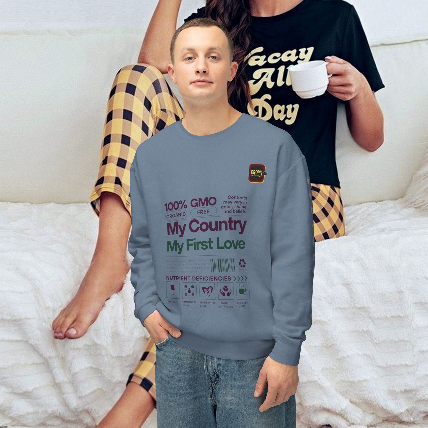Unisex Lightweight Sweatshirt_ N7+ Series USLWSS PT2WW001_ Limited Edition by WesternWaves: