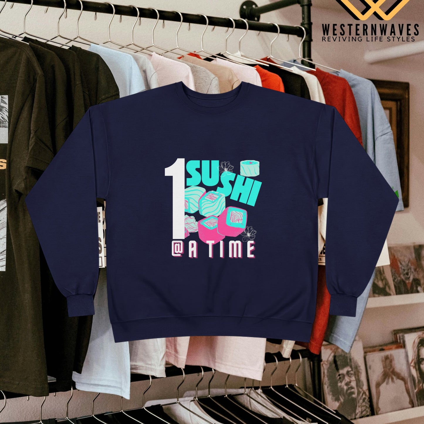 Unisex EcoSmart® Crewneck Sweatshirt_ N3+ Series USESCNSS PT2WW002_ Limited Edition Perfect Blend of Comfort, Style, & Sustainability by WesternWaves: