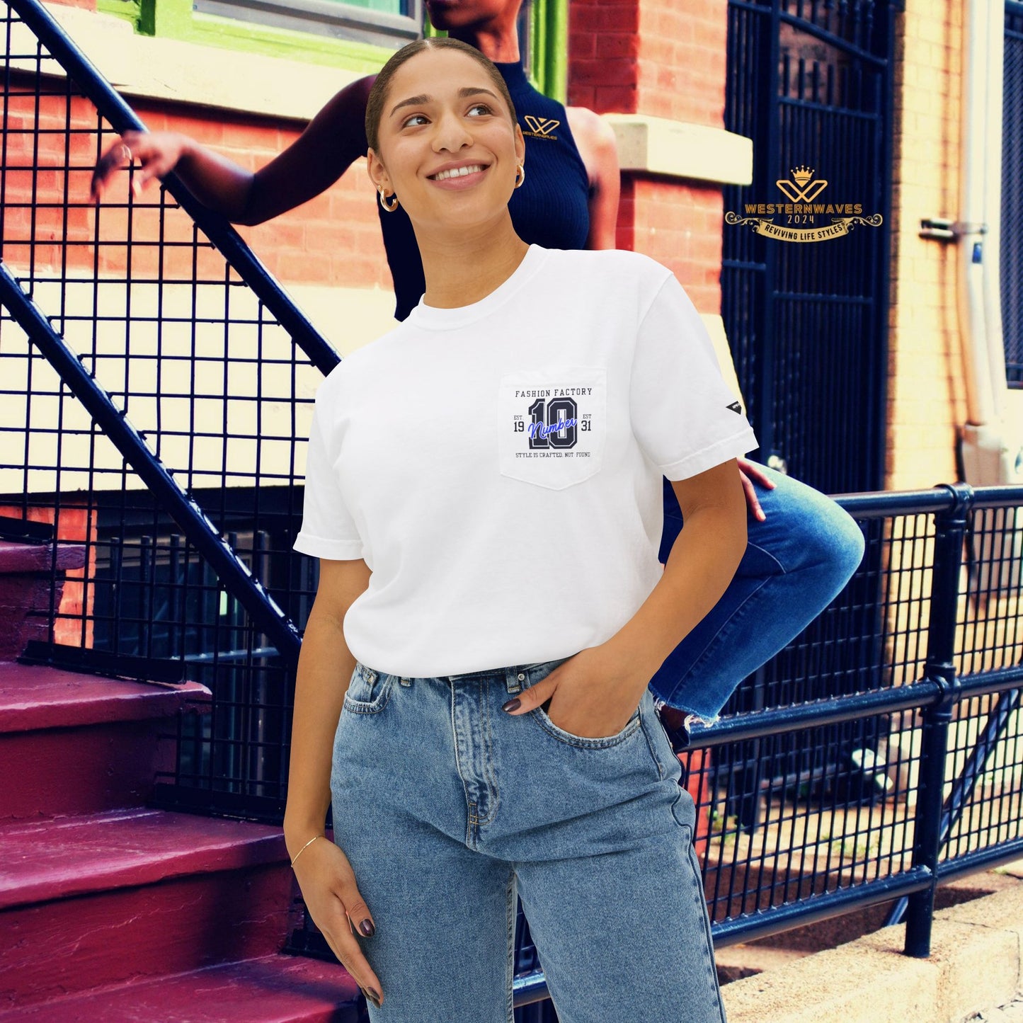 Unisex Garment-Dyed Pocket T-Shirt_ N3+ Series USGDPTS PT2WW001_ Limited Edition Raw Classic by WesternWaves: