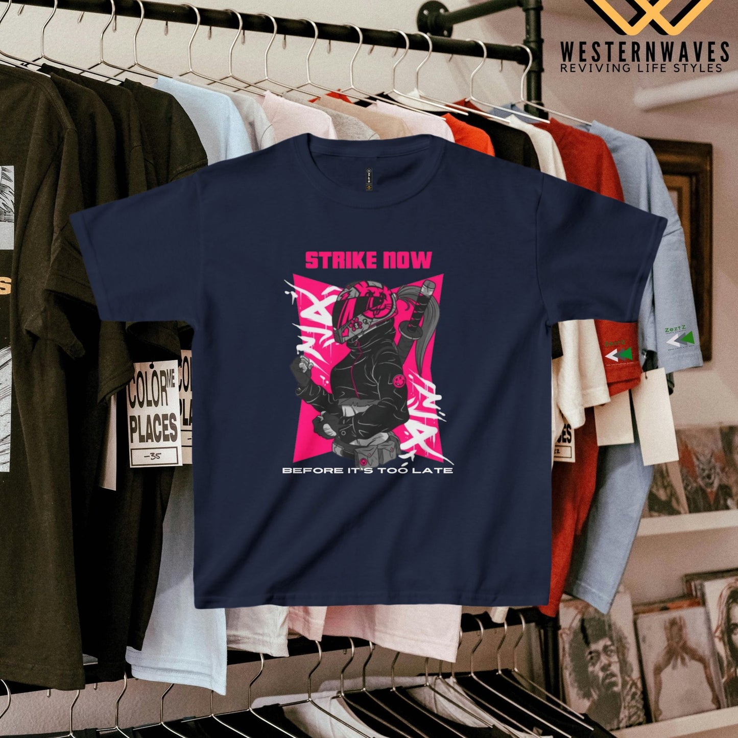 Kids Heavy Cotton™ Tee_ N2+ Series KHCT PT2WW003_ Limited Edition Durable Comfort for Every Adventure by WesternWaves:
