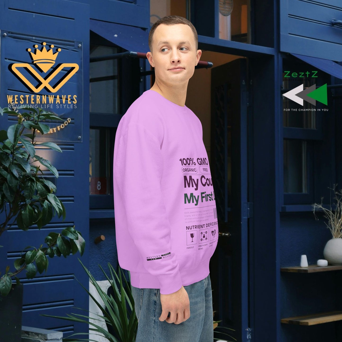 Unisex Lightweight Sweatshirt_ N7+ Series USLWSS PT2WW001_ Limited Edition by WesternWaves: