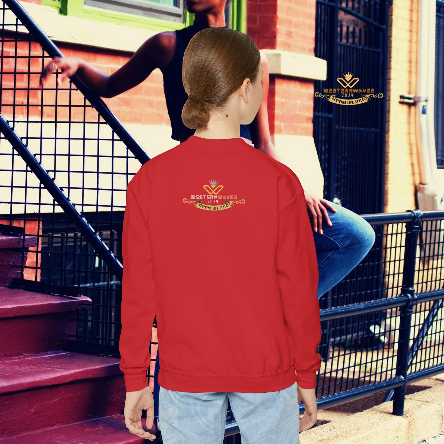 Youth Crewneck Sweatshirt_ N3+ Series YCNSS PT2WW001_ Limited Edition Perfect Companion for the School, Sports & Casual hangouts by WesternWaves: