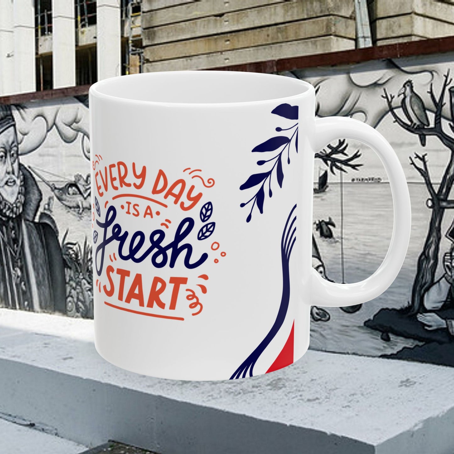 Inspirational Ceramic Mug - "Every Day is a Fresh Start" - Perfect for Daily Motivation_ 17 aPRIL 2025_ 001
