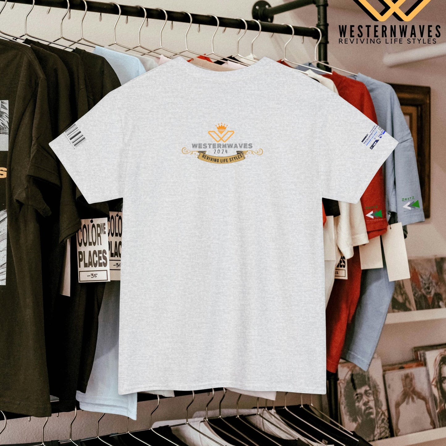 Unisex Heavy Cotton Tee_ Crafted from premium 100% cotton_ N3+ Series UHCT PT2WW012_ Limited Edition Maximum Comfort by WesternWaves: