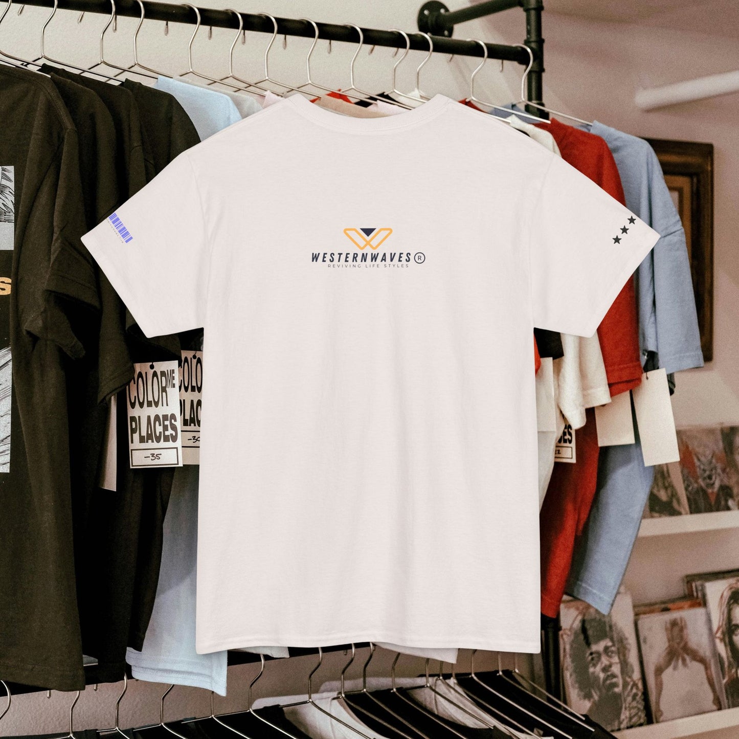 Unisex Heavy Cotton Tee_ Crafted from premium 100% cotton_ N2+ Series UHCT PT2WW007_ Limited Edition Maximum Comfort by WesternWaves: