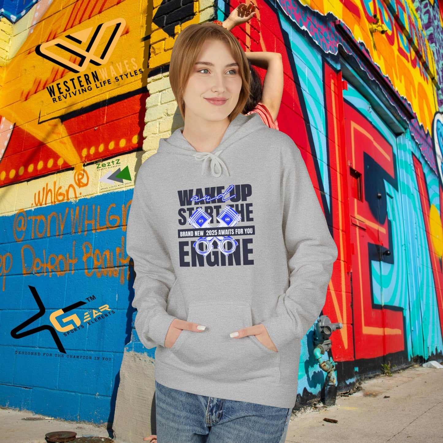 Unisex Midweight Softstyle Fleece Hoodie_ N3+ Series USMWSSFH PT2WW010_ Limited Edition Luxuriously Soft 100% Cotton Face by WesternWaves: