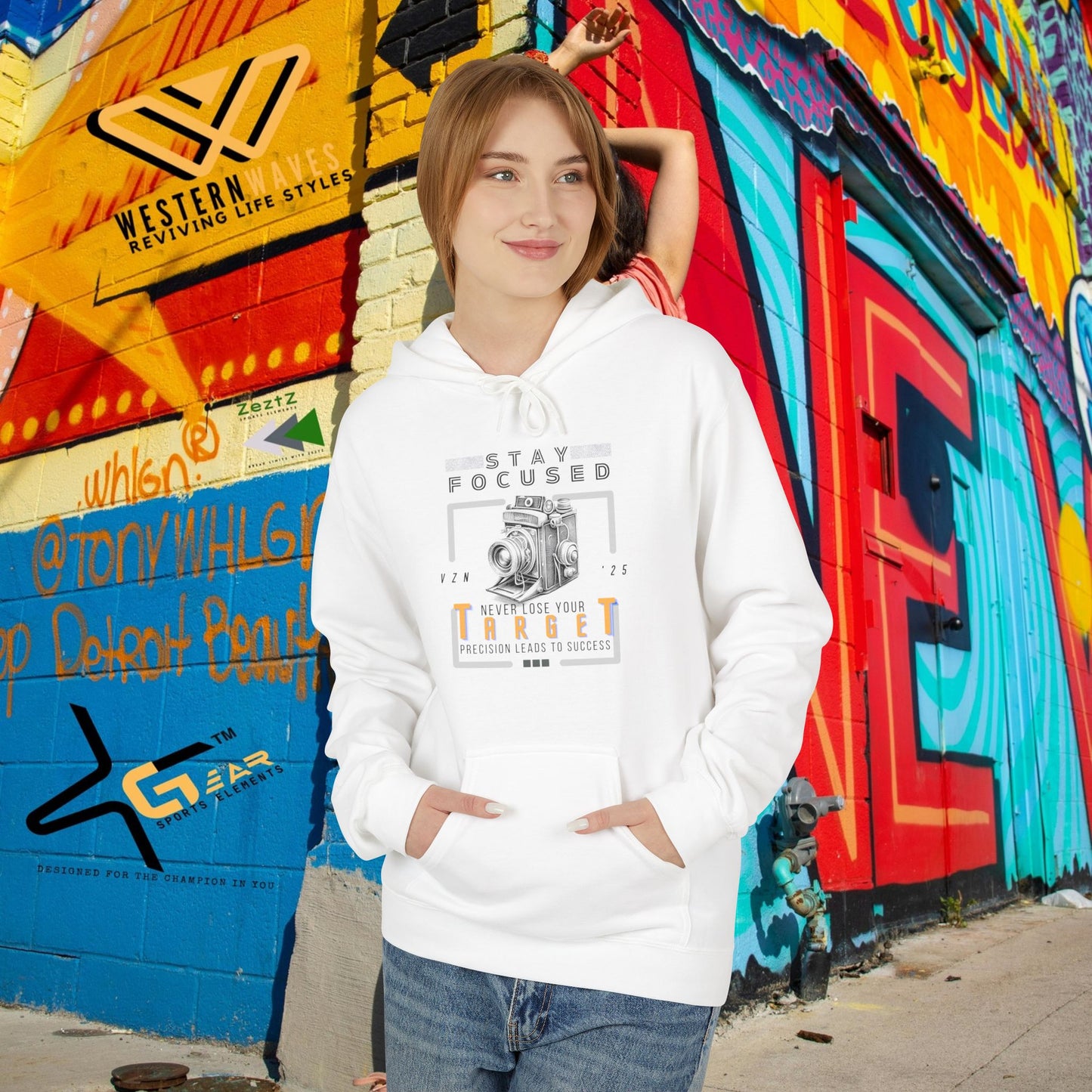 Unisex Midweight Softstyle Fleece Hoodie_ N3+ Series USMWSSFH PT2WW006_ Limited Edition Luxuriously Soft 100% Cotton Face by WesternWaves: