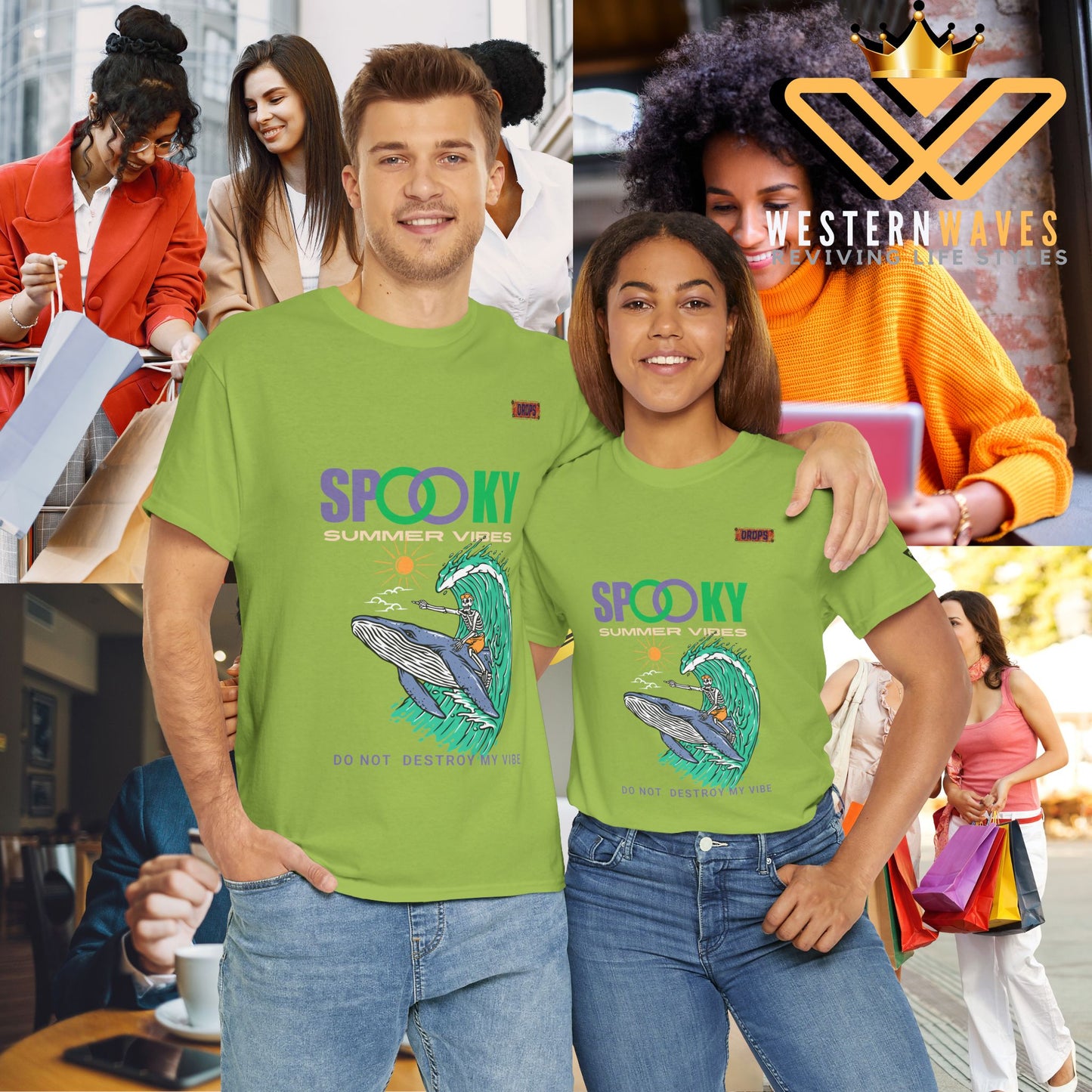Unisex Heavy Cotton Tee_ Crafted from premium 100% cotton_ N2* Series UHCT PT2WV008_ Limited Edition Epitome of Comfort & Durability by WesternWaves: