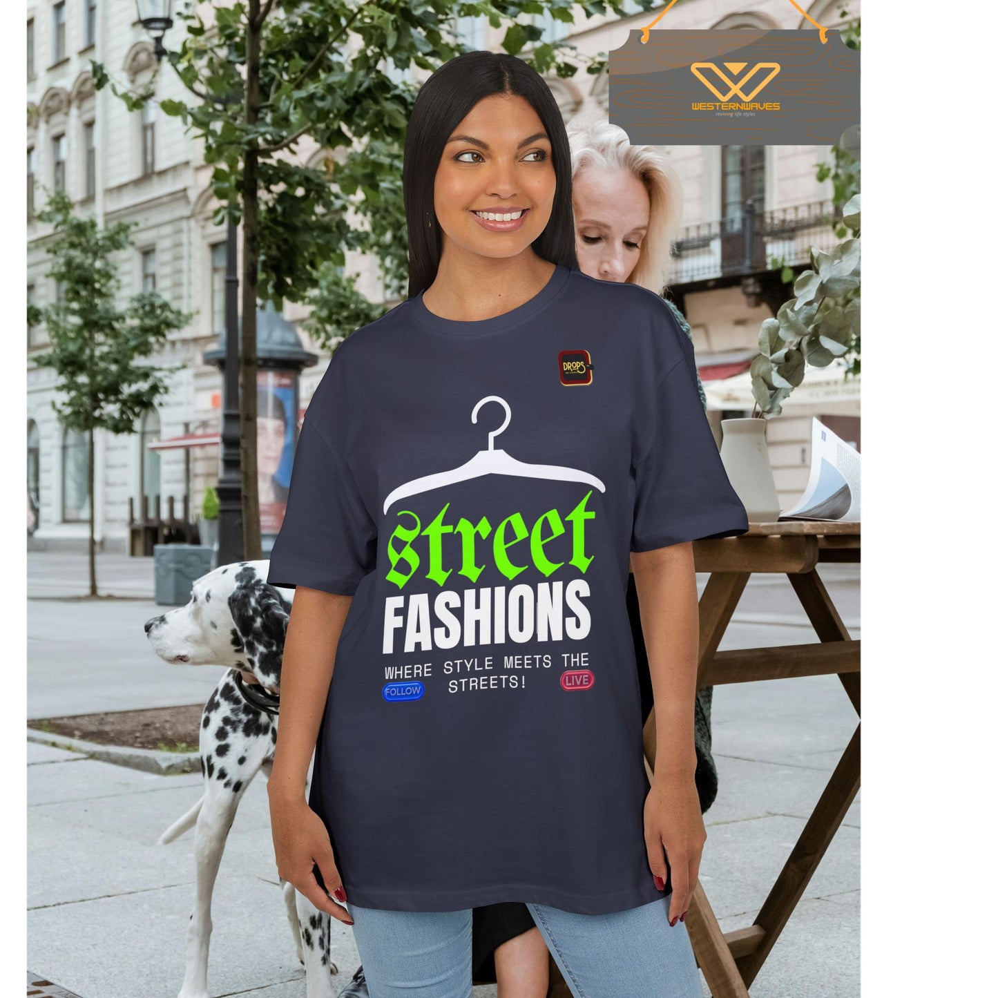 Unisex Oversized Tee_ N6+ Series USOSTEE PT2WW003_ Limited Edition by WesternWaves: