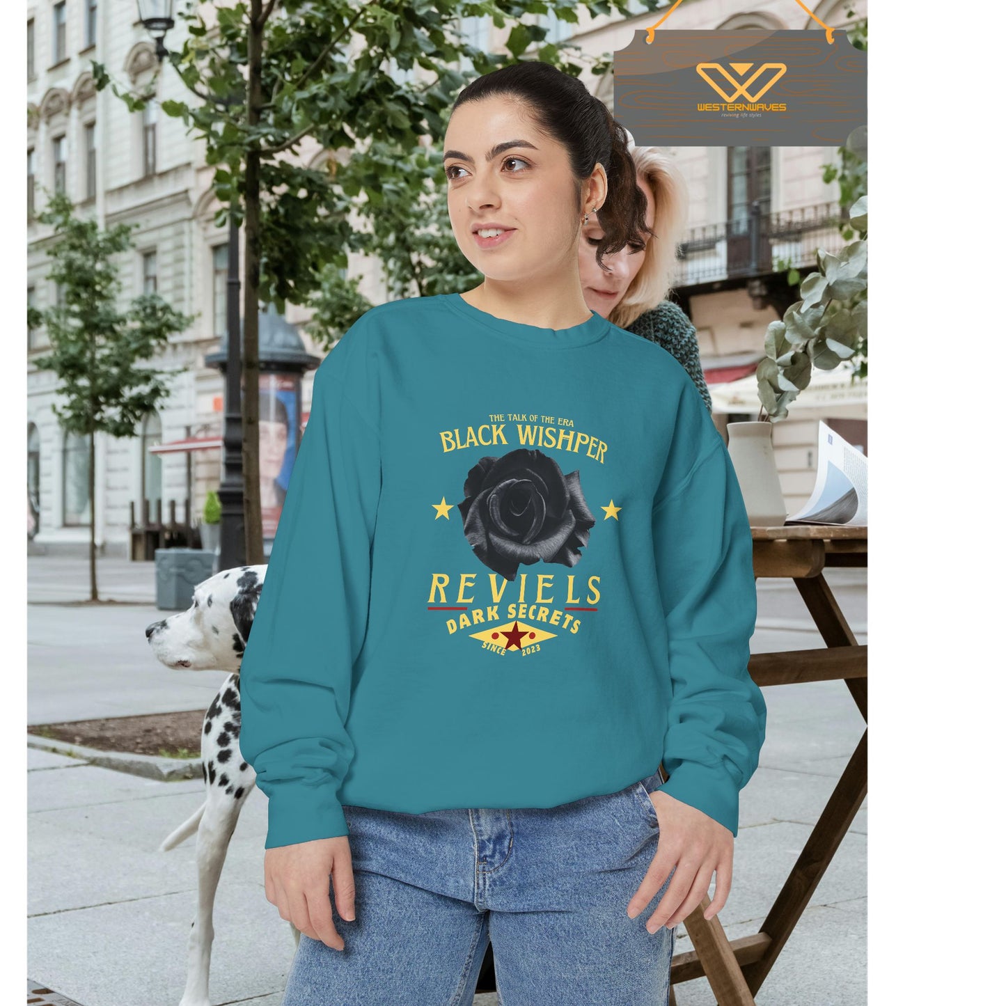 Unisex Garment-Dyed Sweatshirt_ N3+ Series UGDSS PT2WW001_ Limited Edition Luxurious Comfort by WesternWawes: