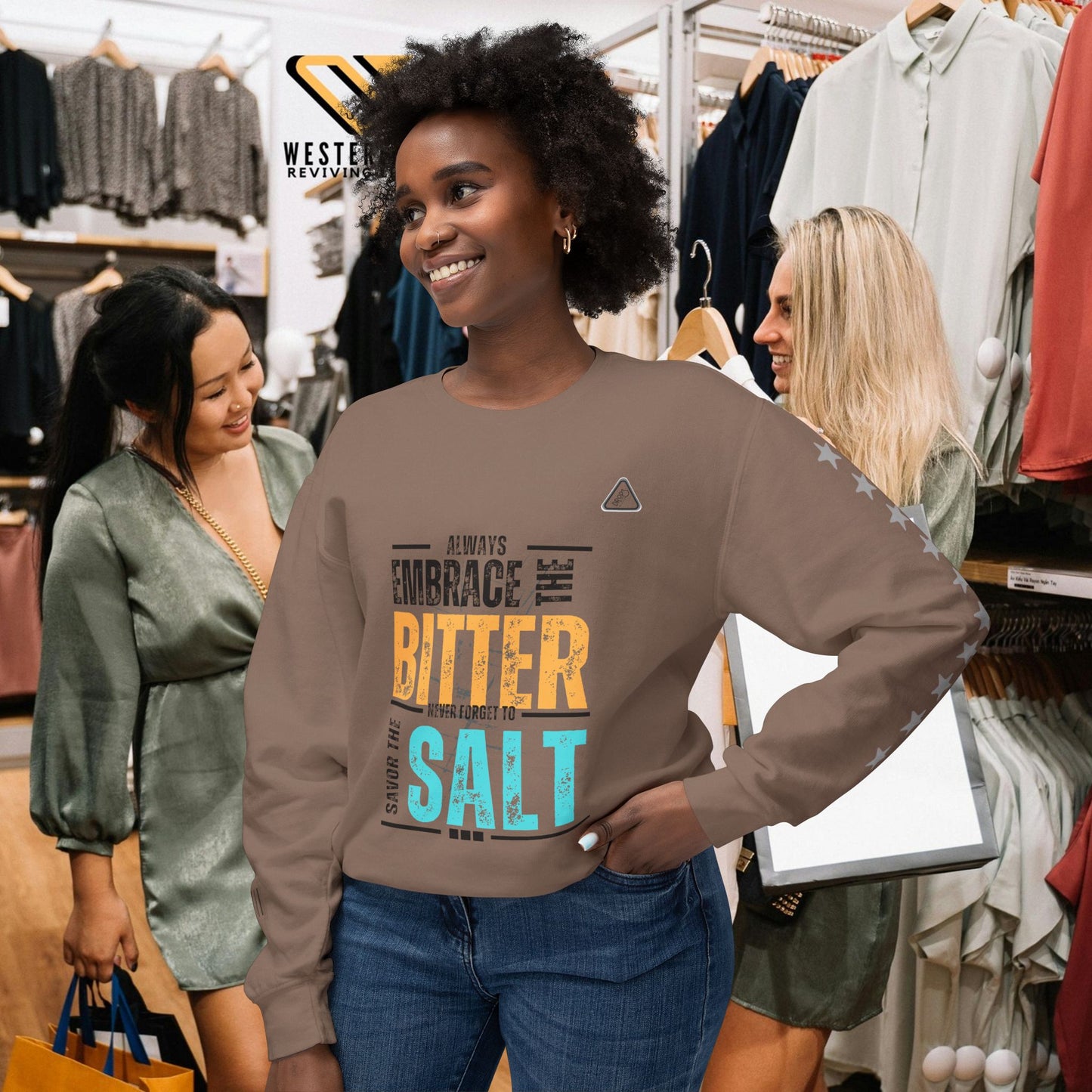 Unisex Lightweight Crewneck Sweatshirt_ N2 Series ULWCSS PT2WW005_Limited Edition Unparalleled Quality by WesternWaves: