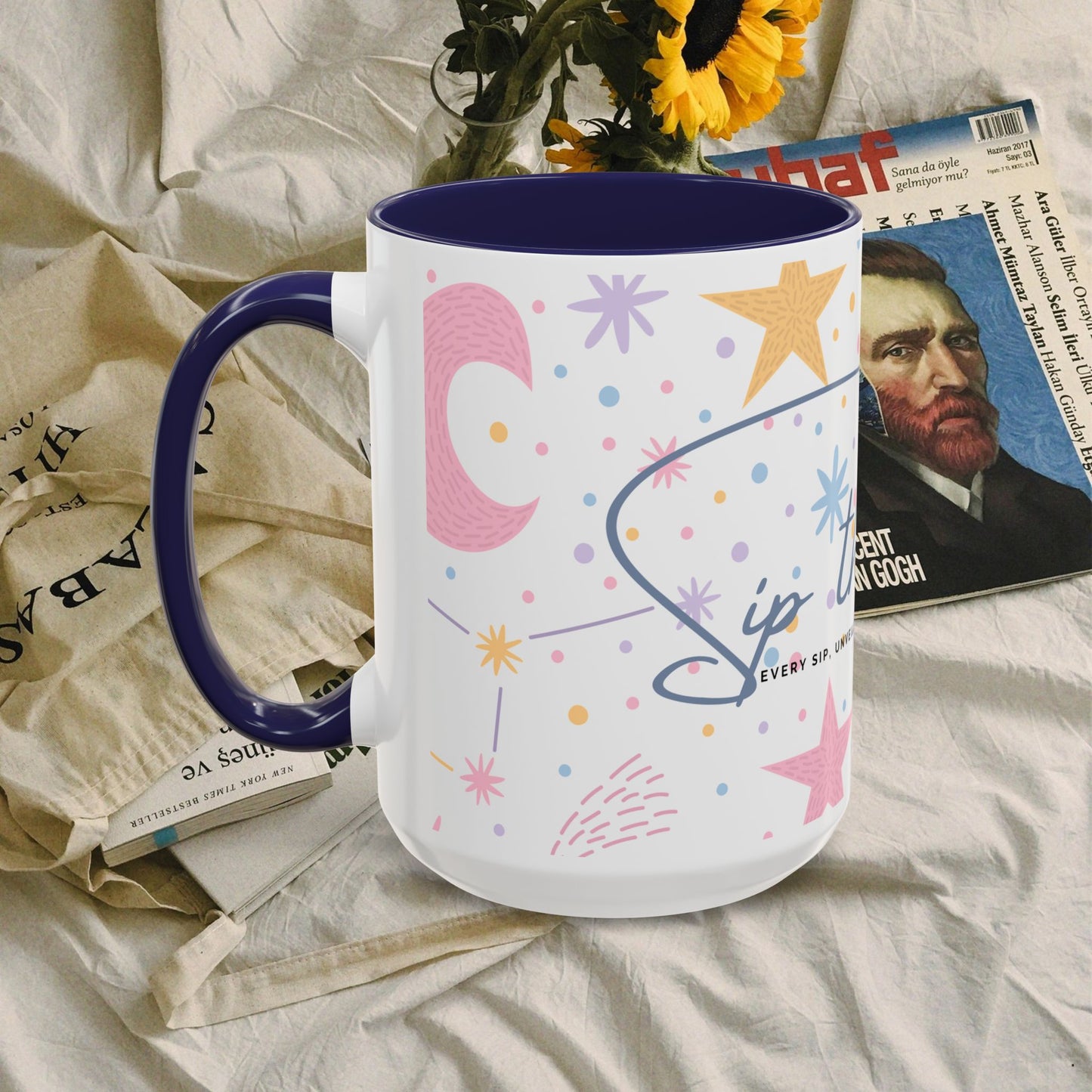 Accent Coffee Mug (11, 15oz) _ N3+ Series ACMUG PT2WW007_ Limited Edition Blend Style & Functionality by WesternWaves: