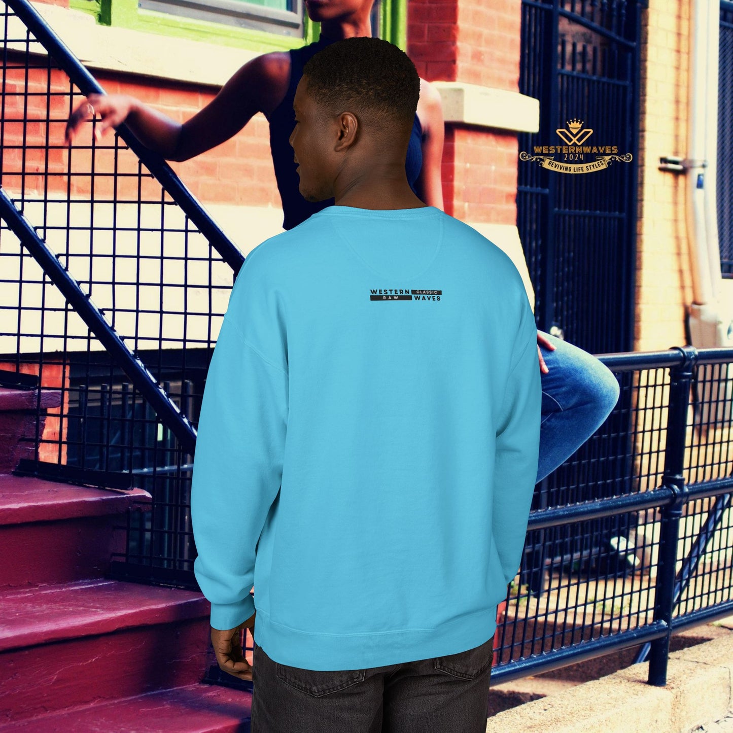 Unisex ComfortWash® Garment Dyed Crewneck Sweatshirt_ N7* Series USCGDCNSS PT2WW001_ Limited Edition Comfort & Retro Flair by WesternWaves: