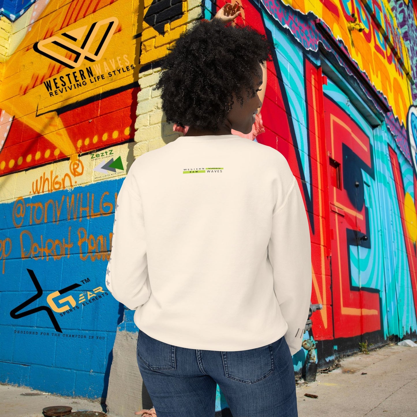 Unisex Lightweight Crewneck Sweatshirt_ N3+ Series ULWCSS PT2WW012_ Limited Edition Unparalleled Quality by WesternWaves: