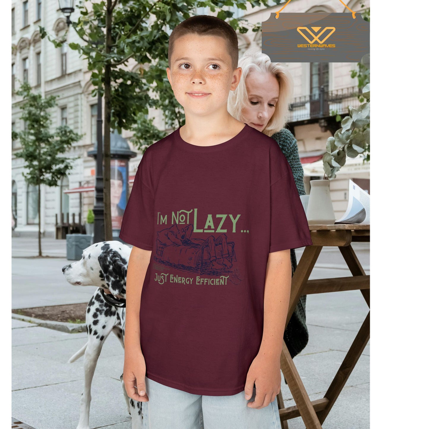Kids Heavy Cotton™ Tee_ N2+ Series KHCT PT2WW009_ Limited Edition Durable Comfort for Every Adventure by WesternWaves:
