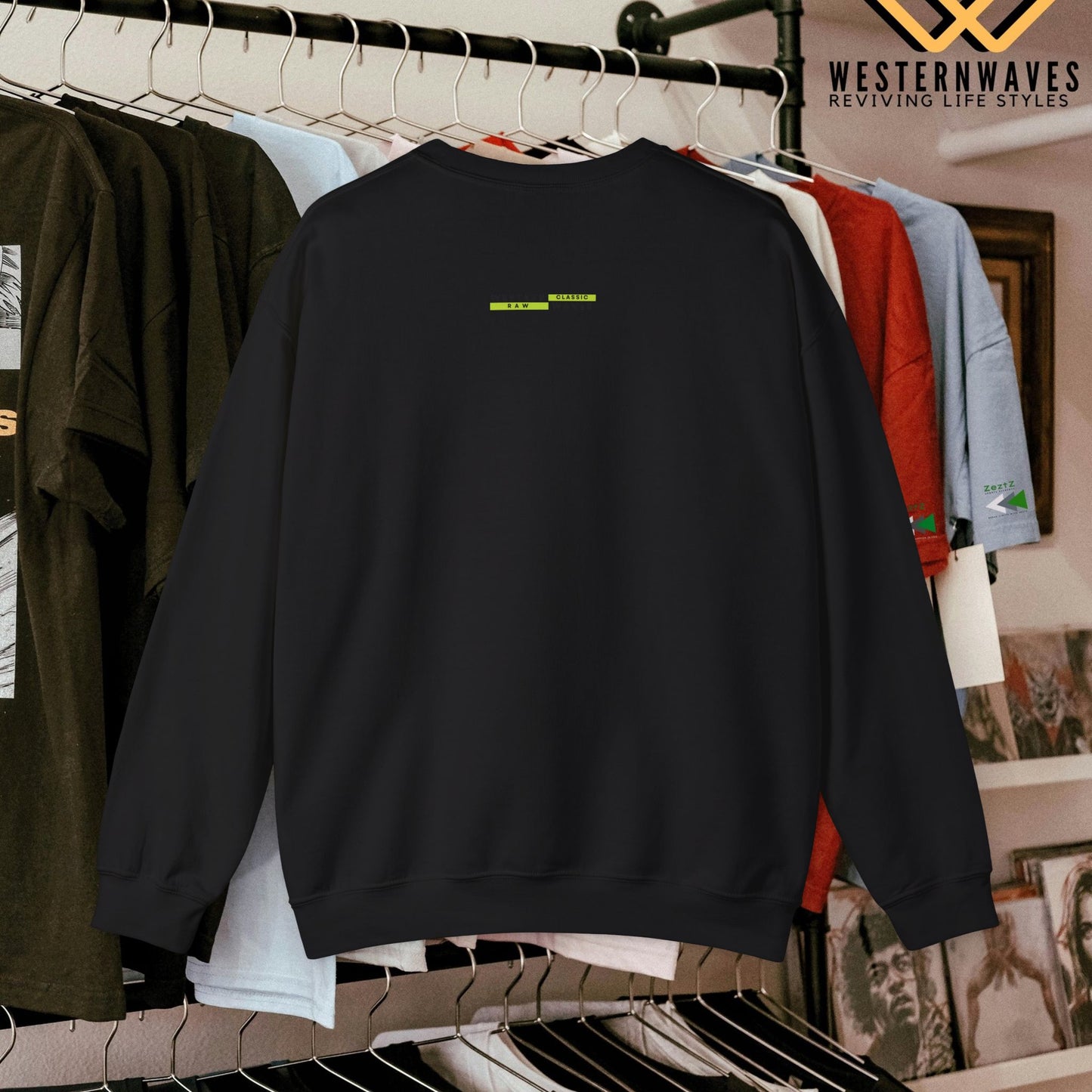 Unisex Heavy Blend™ Crewneck Sweatshirt_ N3+ Series UHBCSS PT2WW038_ Limited Edition Pure Luxury By WesternWaves: