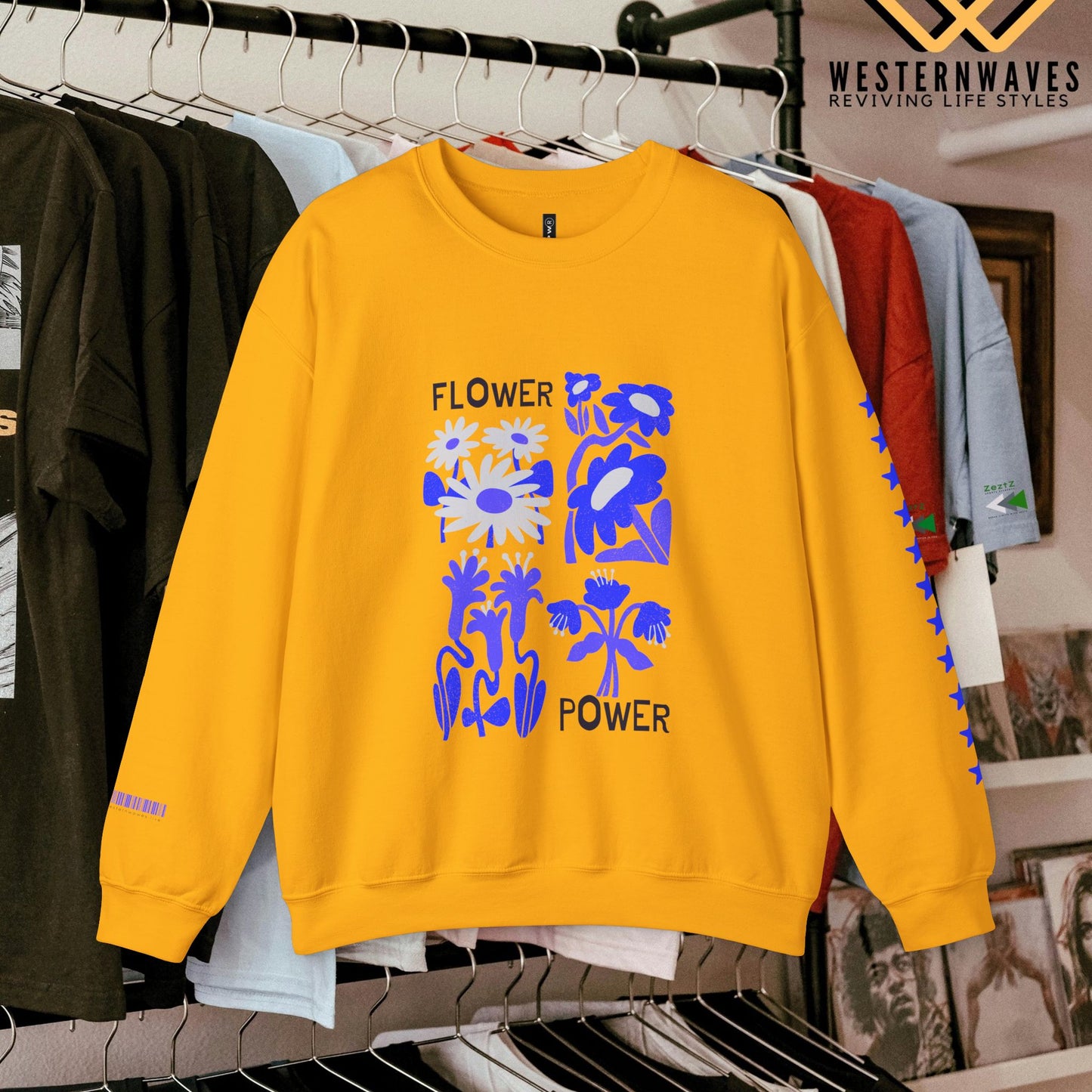 Unisex Heavy Blend™ Crewneck Sweatshirt_ N3+ Series UHBCSS PT2WW030_ Limited Edition Pure Luxury By WesternWaves: