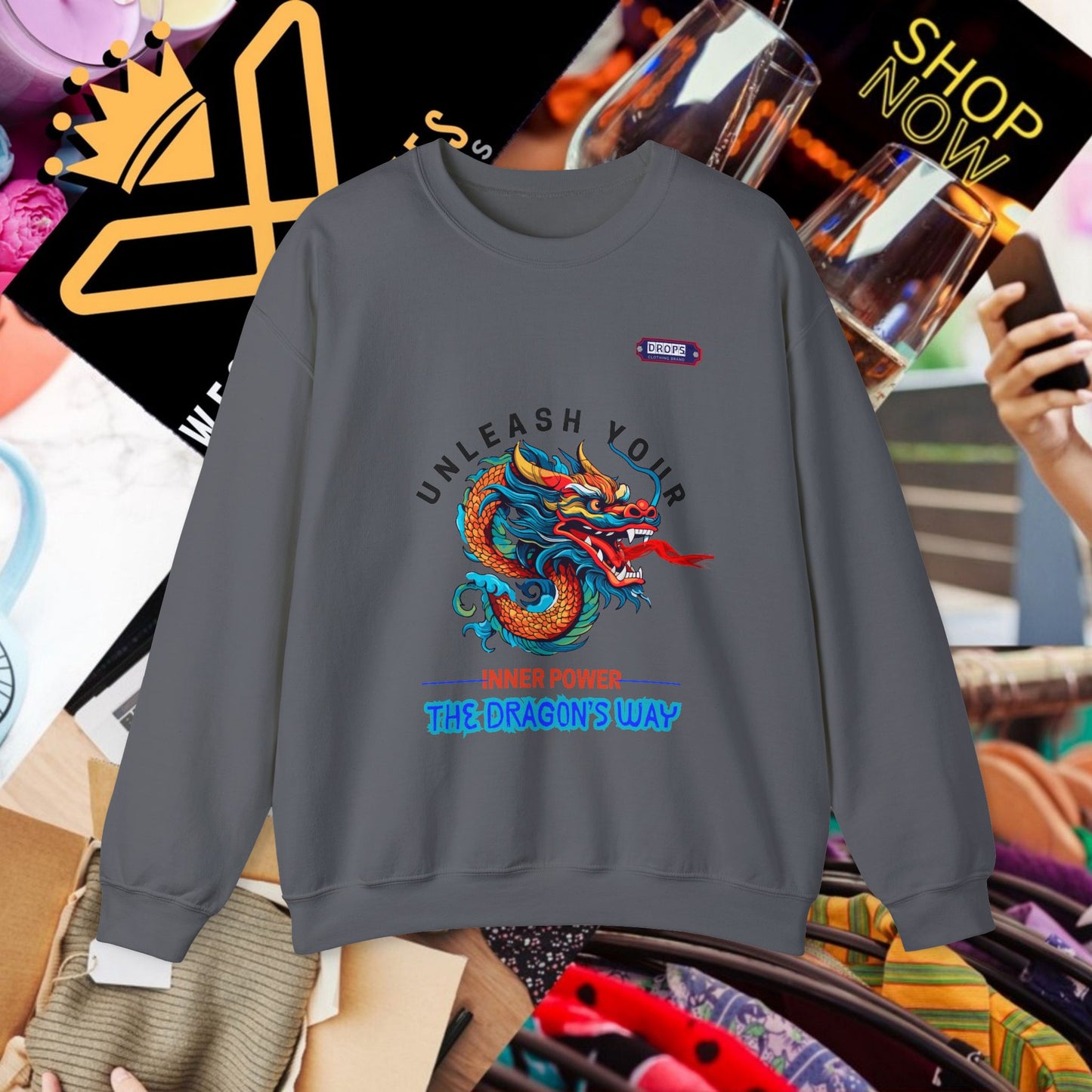 Unisex Heavy Blend™ Crewneck Sweatshirt_ N2 Series UHBCSS PT2WW007_ Limited Edition Pure Luxury for Every Occasion by WesternWaves: