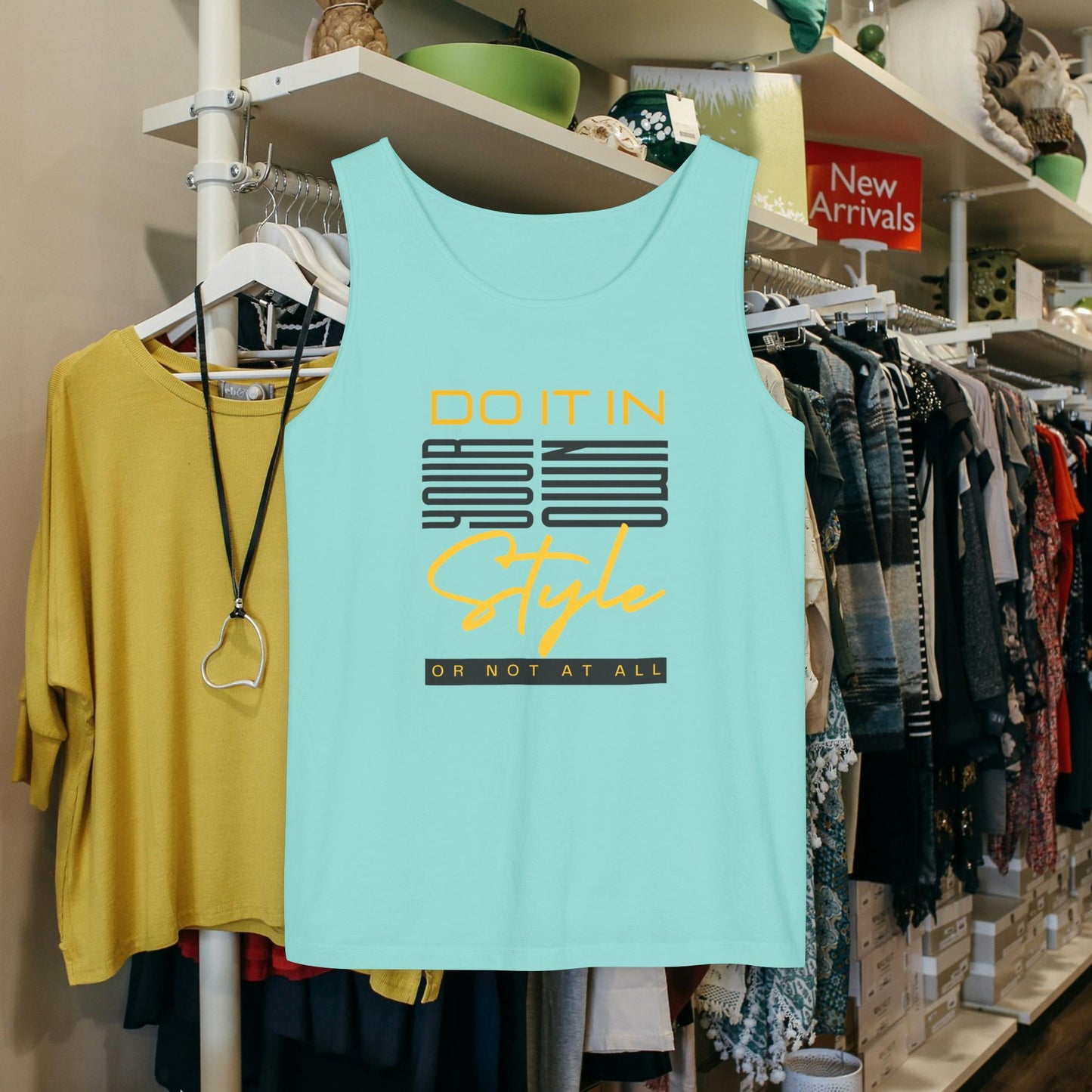 Unisex Garment-Dyed Tank Top_ N2+ Series USGDTT PT2WW015_ Limited Edition Comfort & Style by WesternWaves: