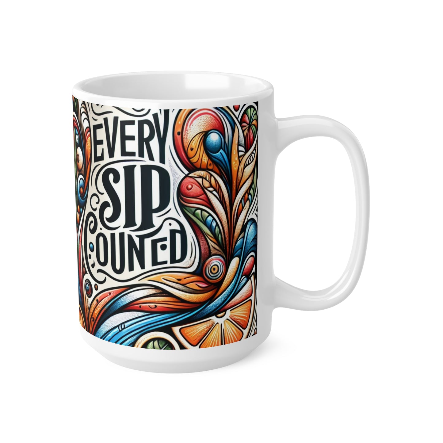 Ceramic Coffee Mug 11oz & 15oz_ N8* Series CCMUGS PT2WW001_ Limited Edition Artistic Tea/Coffee Mug by WesternWaves: