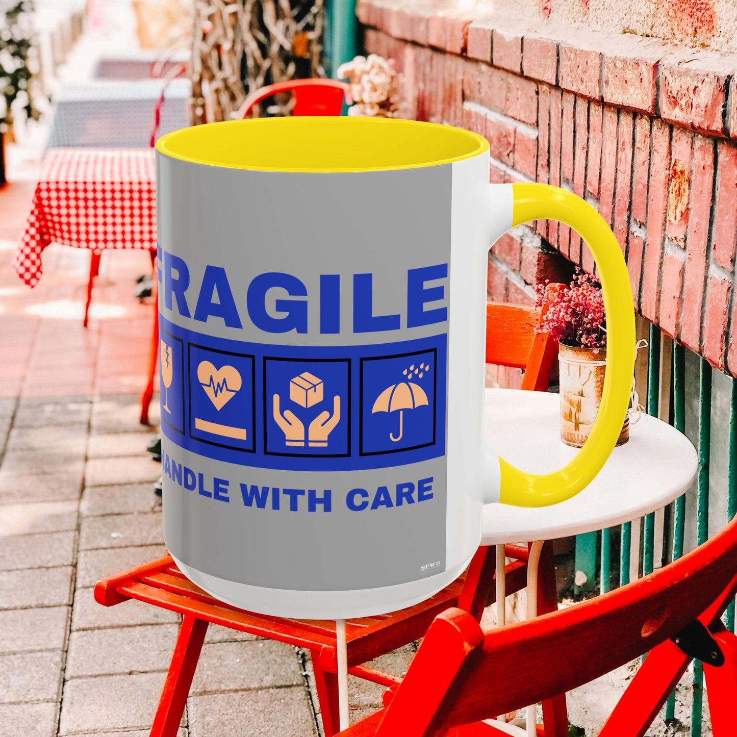 Accent Coffee Mug 11, 15oz_ N2+ Series ACM11OZ PT2WW006_ Vibrant Limited Edition Design by WesternWawes: