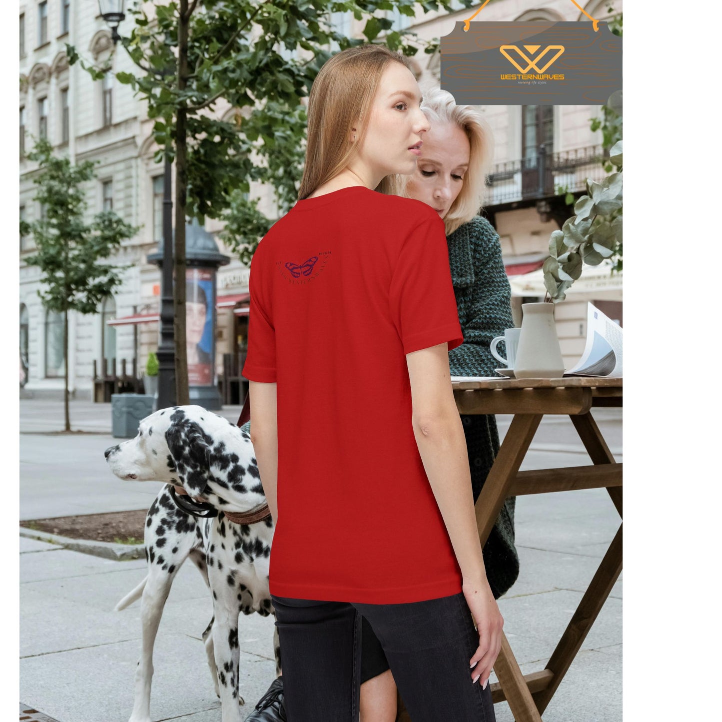 Unisex Midweight T-shirt, Made in USA_ N+ Series UMTS PT2WW007_ Limited Edition Design by WesternWaves: