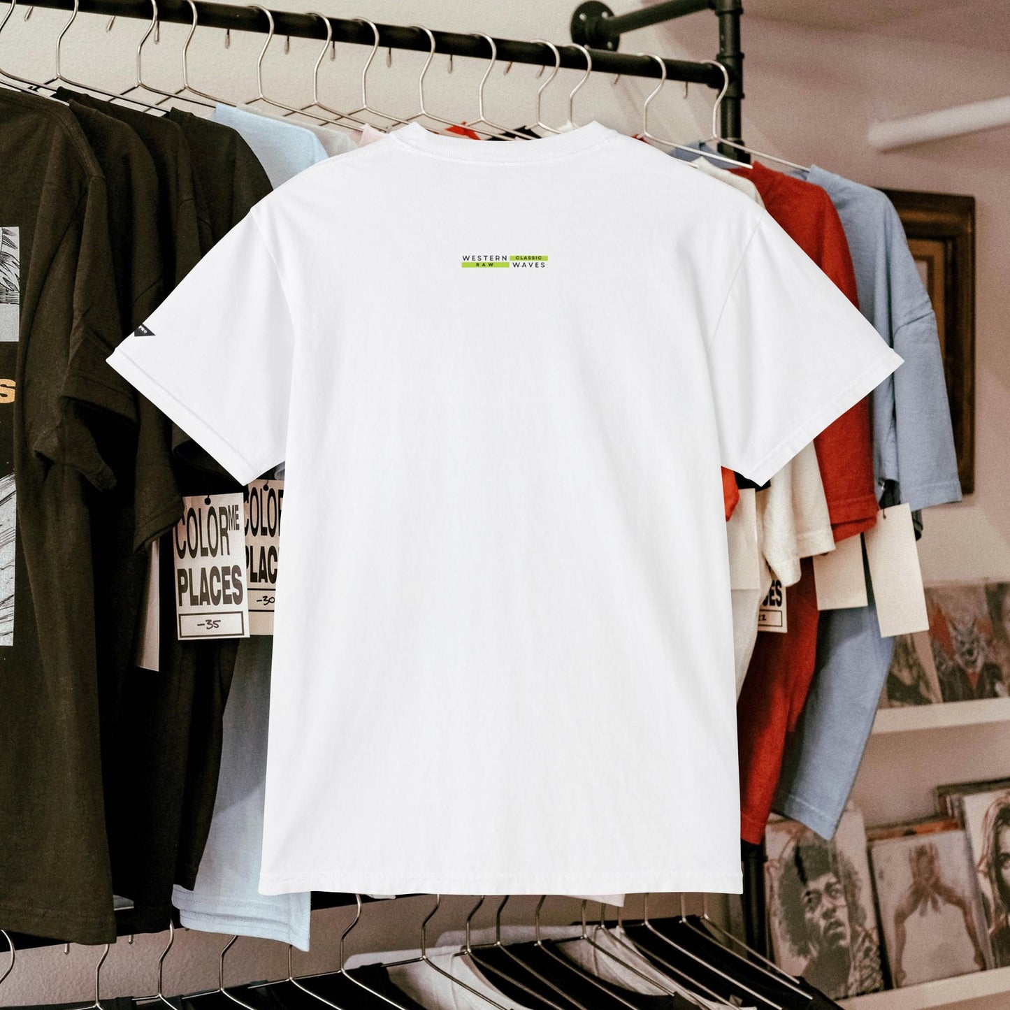 Unisex Garment-Dyed Pocket T-Shirt_ N3+ Series USGDPTS PT2WW001_ Limited Edition Raw Classic by WesternWaves: