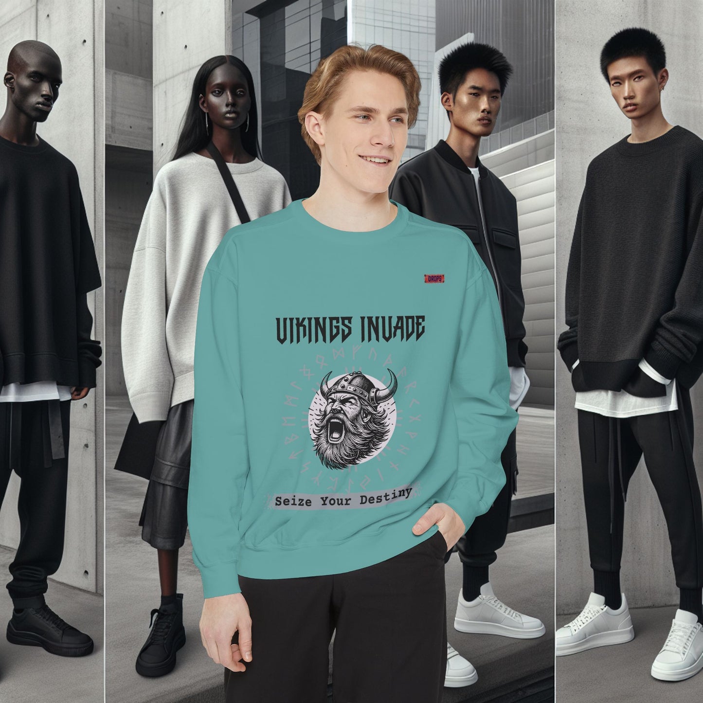 Unisex Garment-dyed Sweatshirt_ Series UWD 063_ Limited Edition Cozy Apparel for Adventurers by WesternWaves: