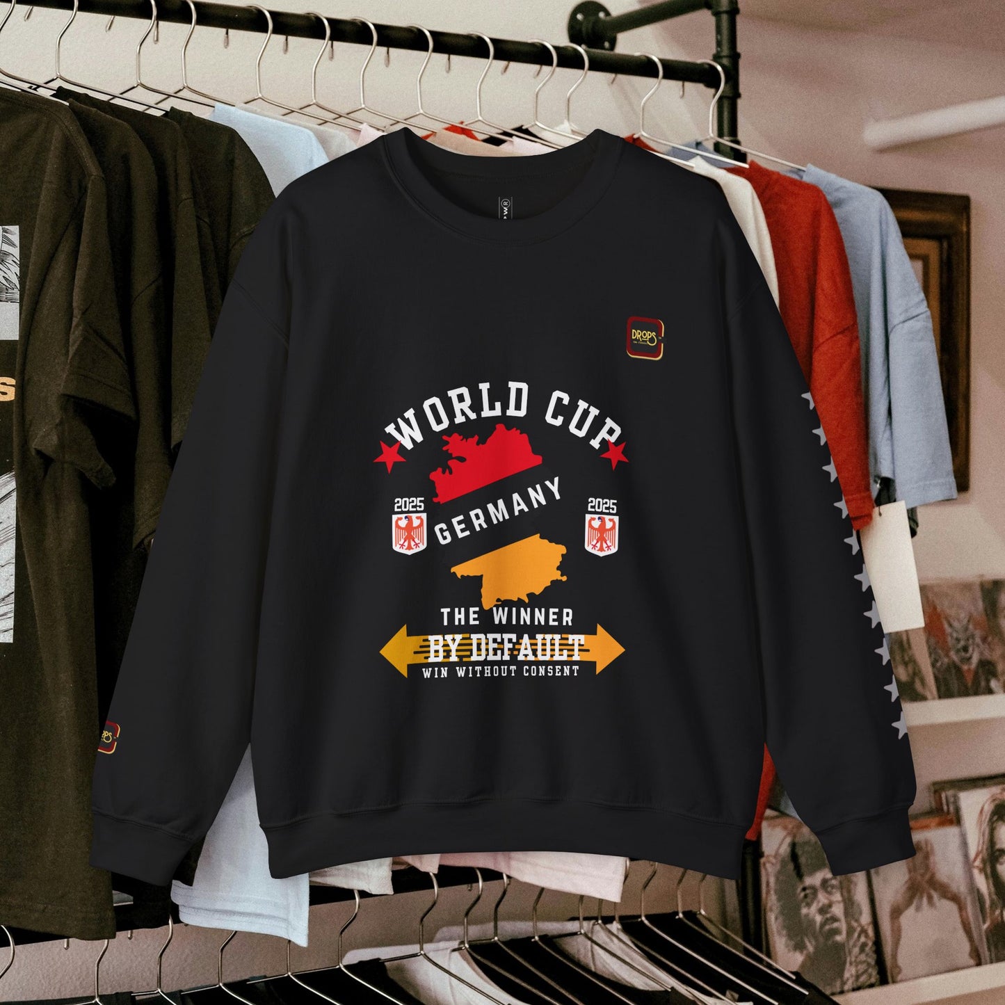 Unisex Sweatshirt_ N7+ Series USSS PT2WW001_ Germany The Winner by Default_ Limited Edition by WesternWaves: