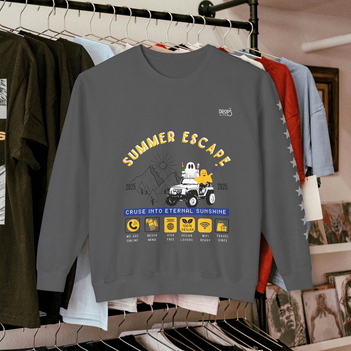 Unisex Summer Escape Crewneck Sweatshirt - Cruise into Eternal Sunshine_ 10 May 2025_ 001