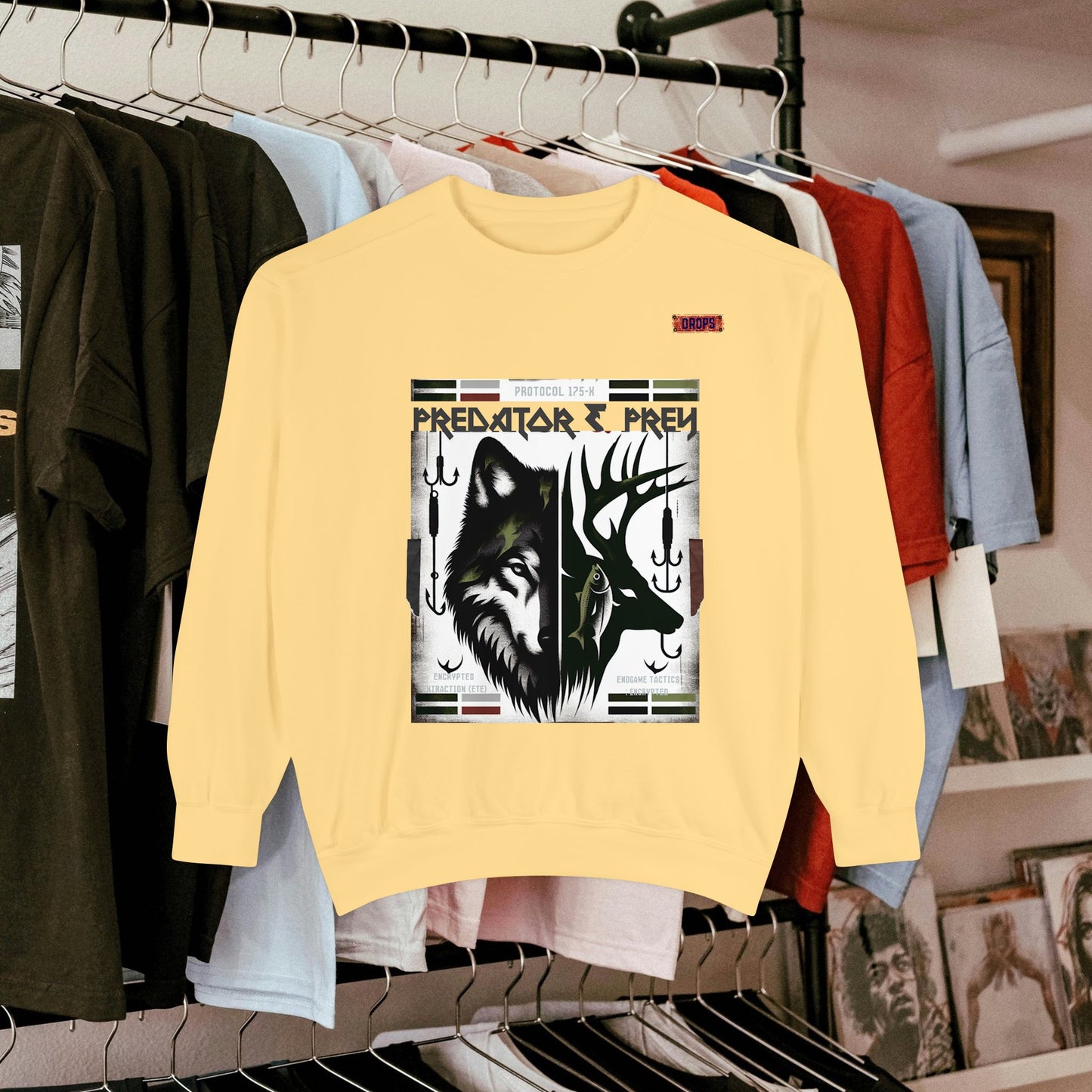 Predator & Prey Sweatshirt_ 03 Sep 2025_ Cozy Unisex Pullover, Nature Lover Apparel, Gifts for Wildlife Enthusiasts, Fall Fashion Layer