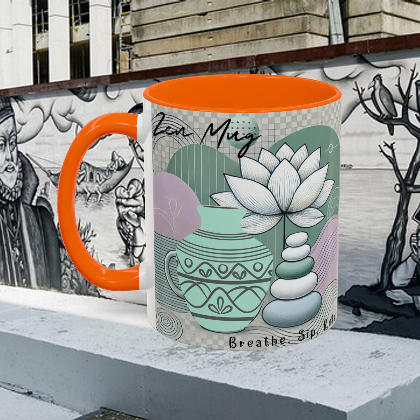 Accent Coffee Mug (11, 15oz) _ N3+ Series ACMUG PT2WW006_ Limited Edition Blend Style & Functionality by WesternWaves: