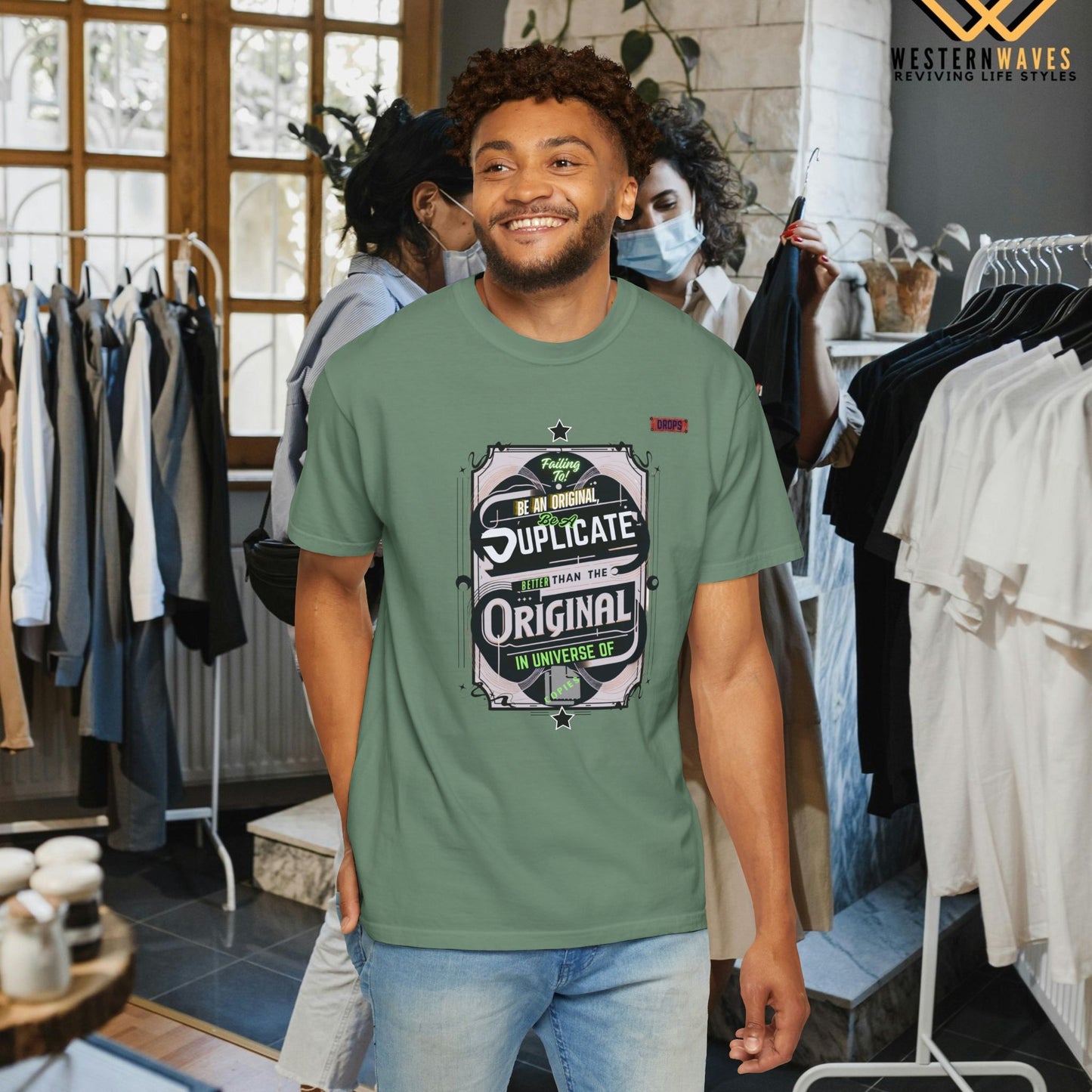 unisex garment-dyed t-shirt_ 09 July 2025_ Limited Edition Everyday Casual Wear by WesternWaves: