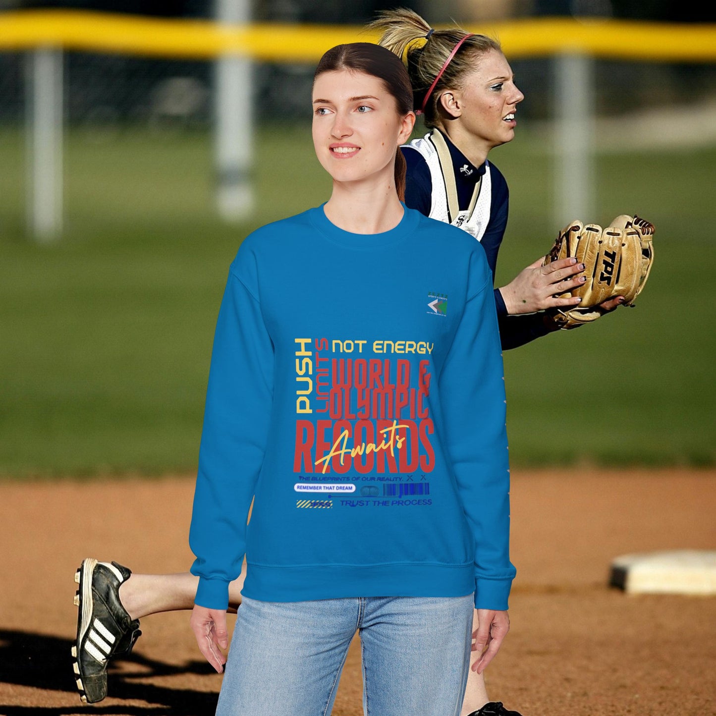 Unisex Heavy Blend™ Crewneck Sweatshirt_ N2 Sports Series UHBCSS PT2WW006_ Limited Edition ‘Zeztz’ Brand Sports Elements by WesternWaves: