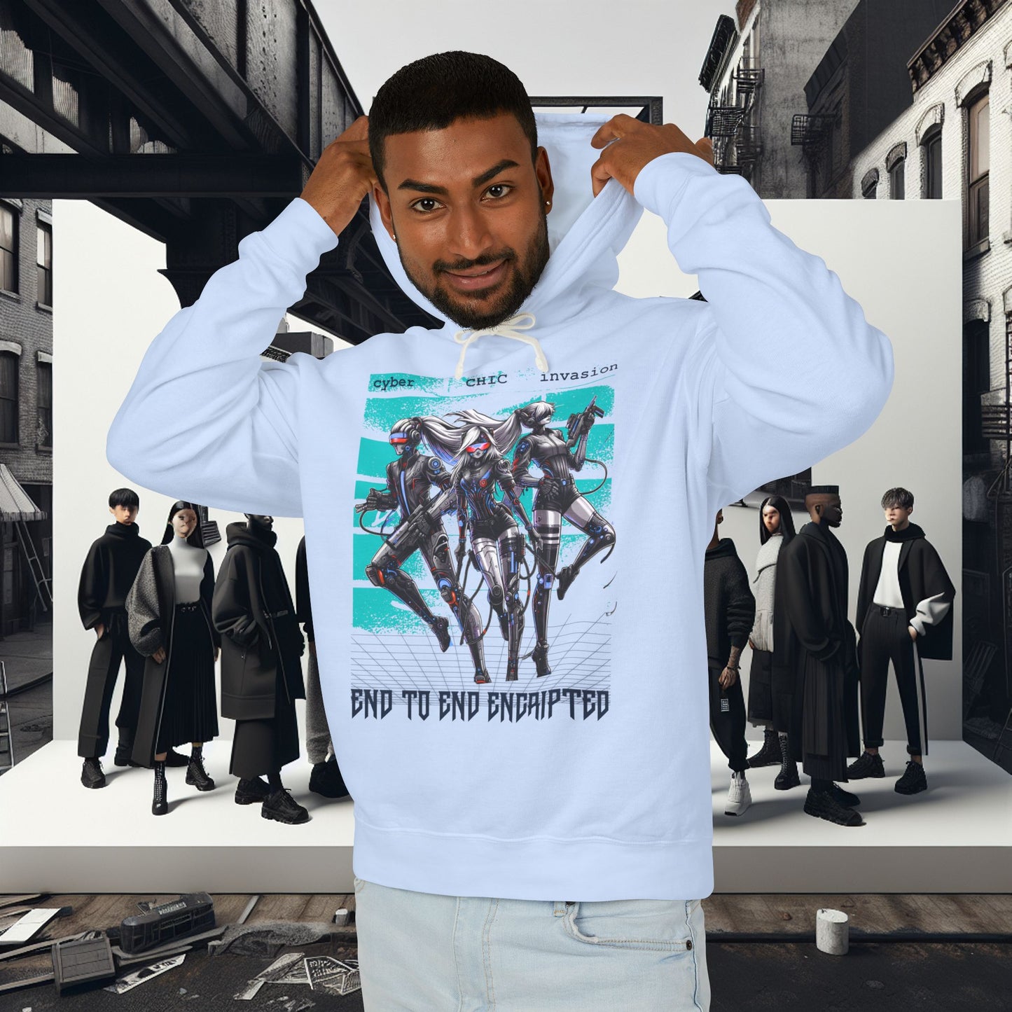 Unisex Lightweight Hooded Sweatshirt_ Series UWD 051_ Limited Edition Raw Streetwear by WesternWaves: