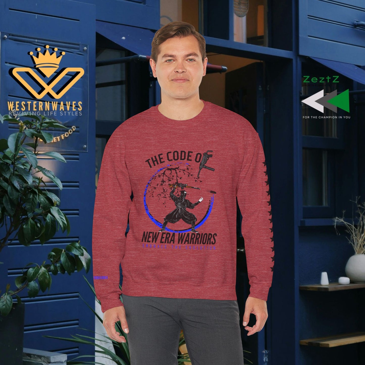 Unisex Heavy Blend™ Crewneck Sweatshirt_ N3+ Series UHBCSS PT2WV010_ Limited Edition Timeless Style by WesternWaves:
